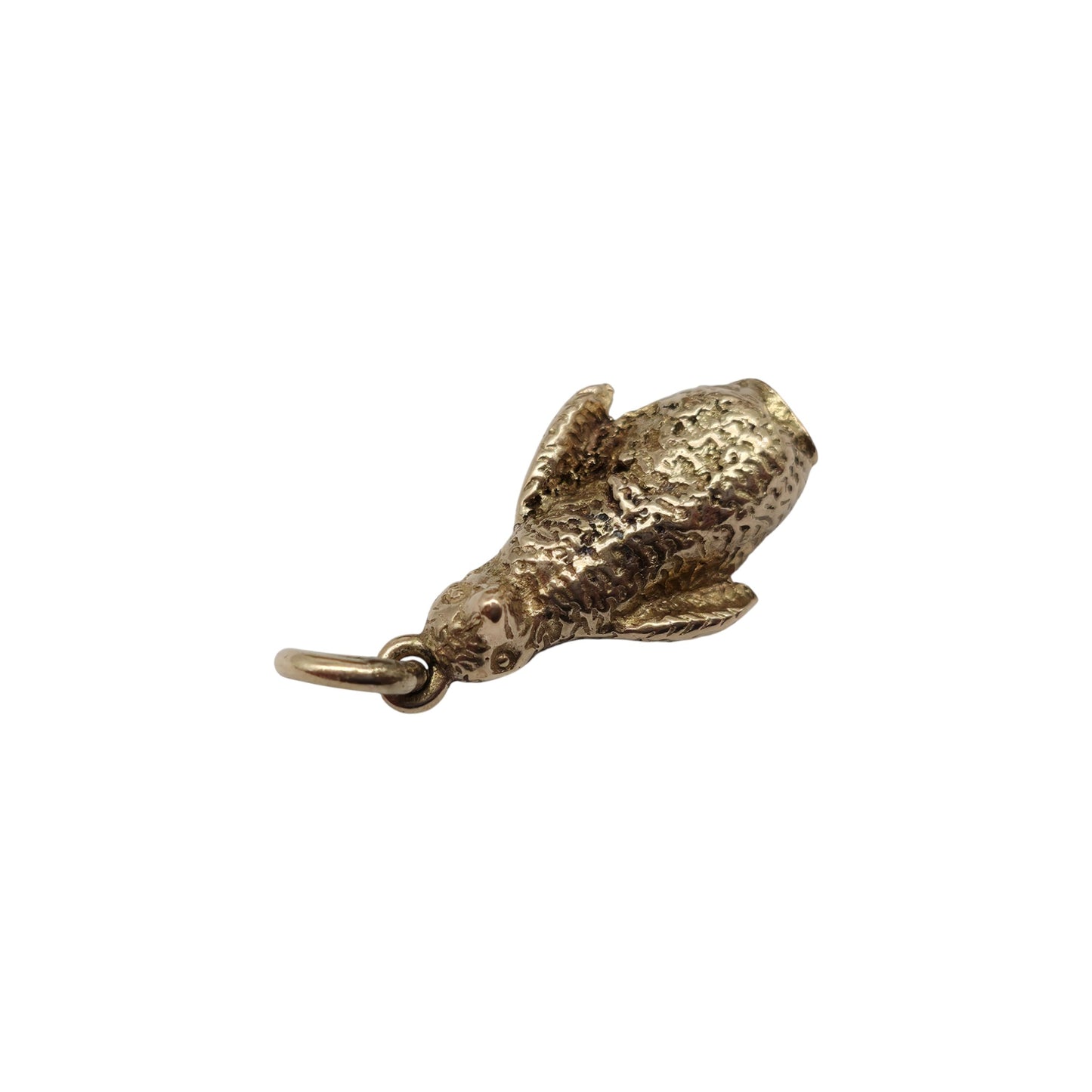 Cast 9ct 375 Yellow Gold Penguin Charm 1966 L 1.7 cm 4.6 g.