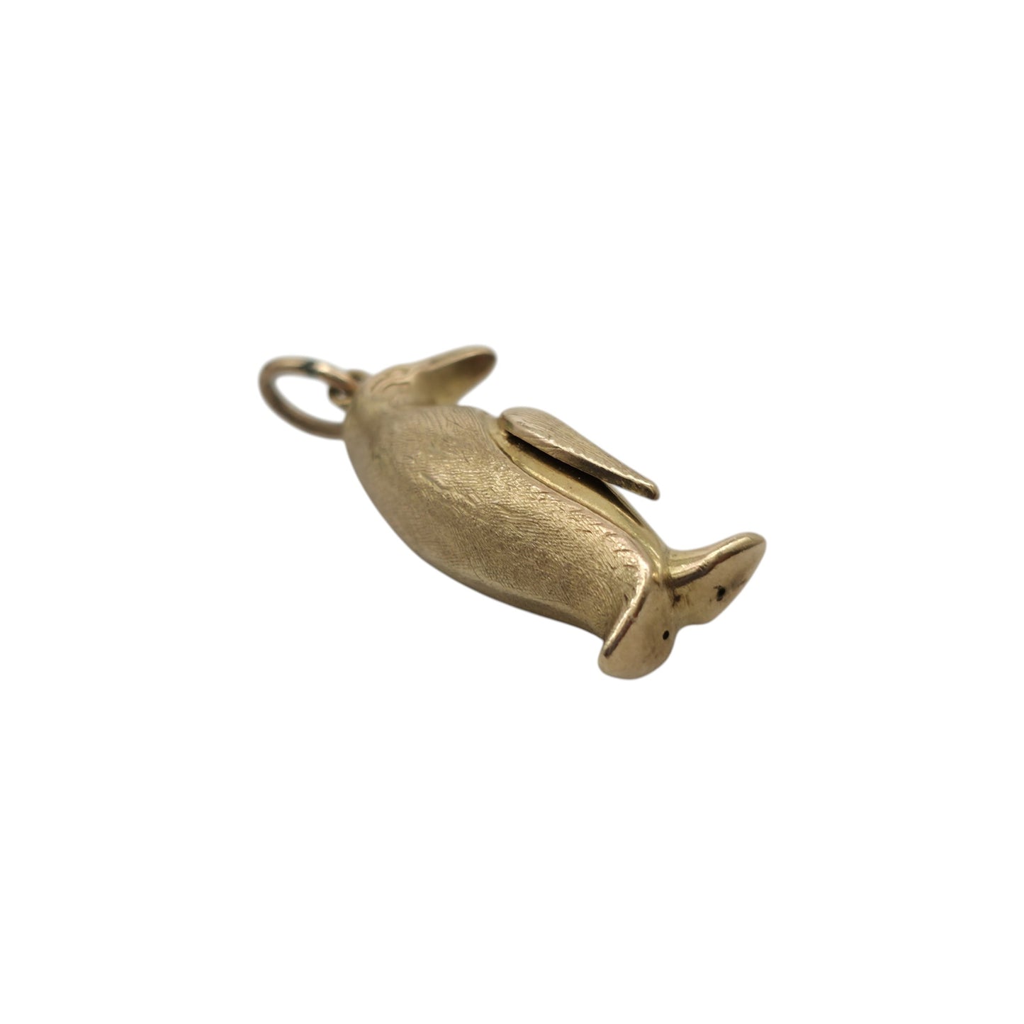 9ct 375 Yellow Gold Penguin Charm 1963 L 2.3 cm 1.8 g.
