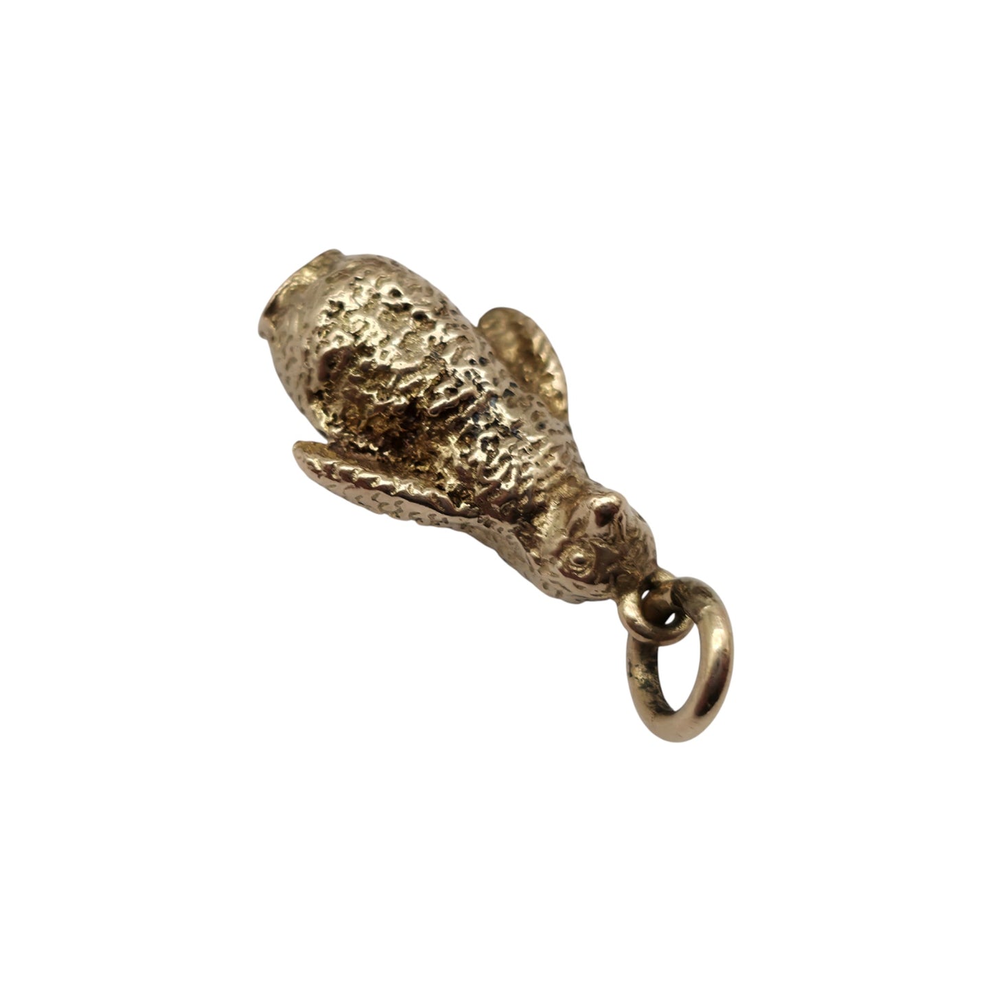 Cast 9ct 375 Yellow Gold Penguin Charm 1966 L 1.7 cm 4.6 g.