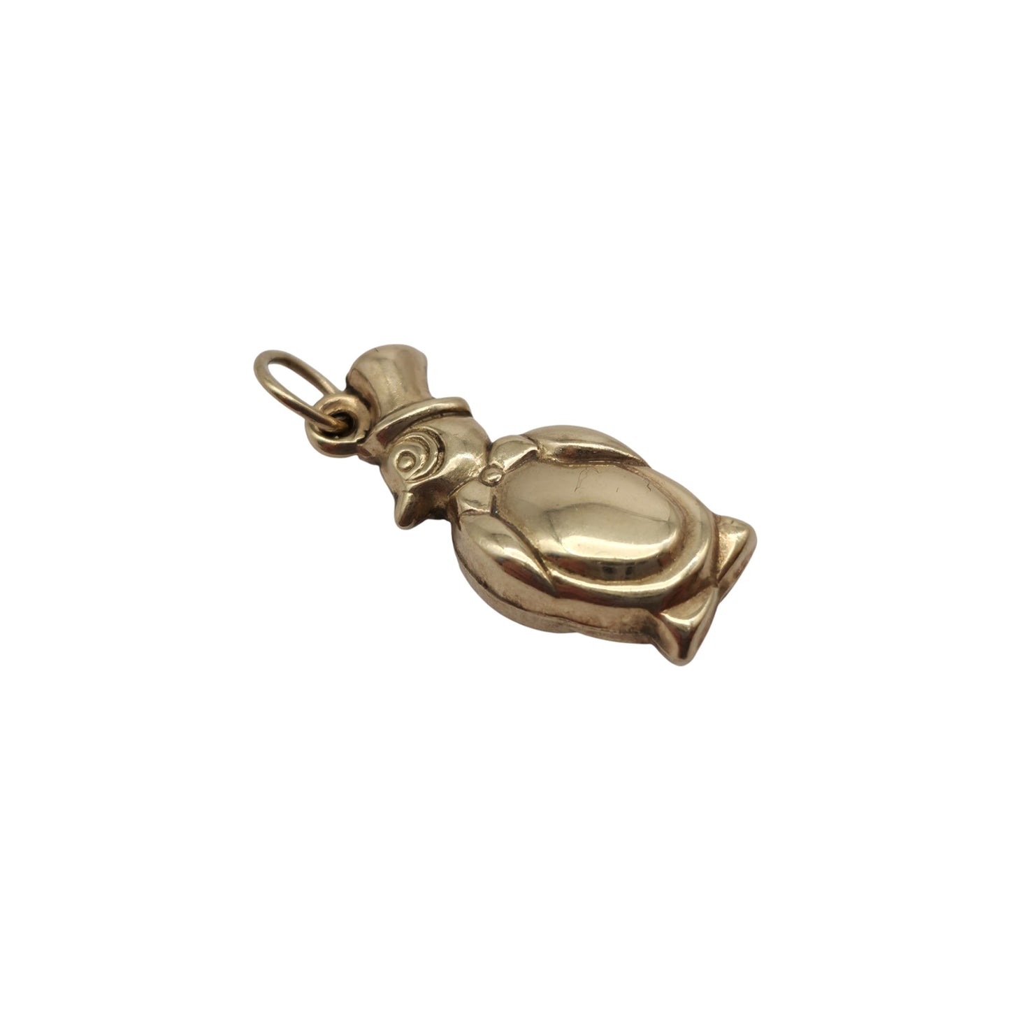 9ct Yellow Gold Cartoon Penguin Charm L 1.8 cm 0.5 g.
