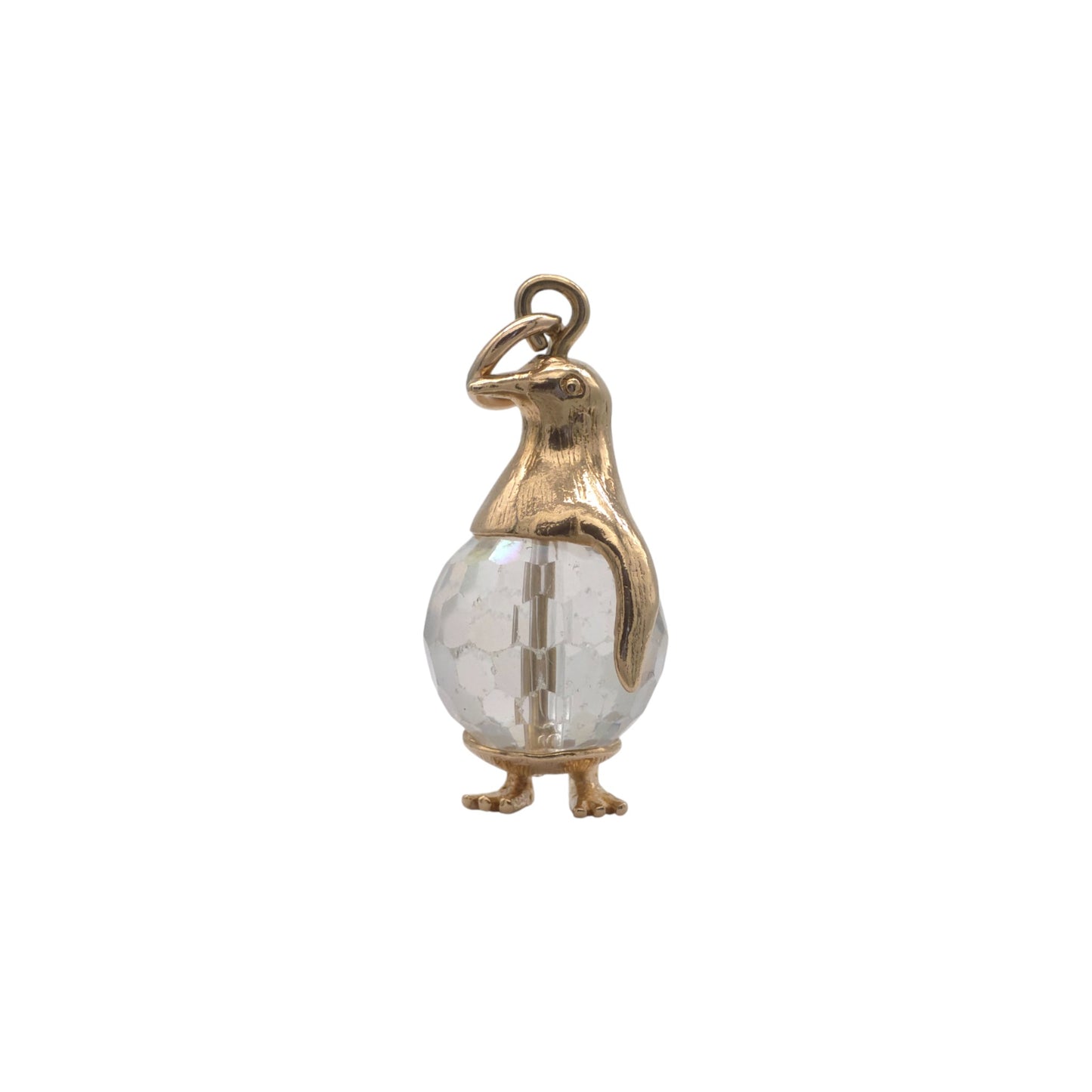 9ct 375 Yellow Gold Penguin Charm 1971 L 2.2 cm 5.5 g.