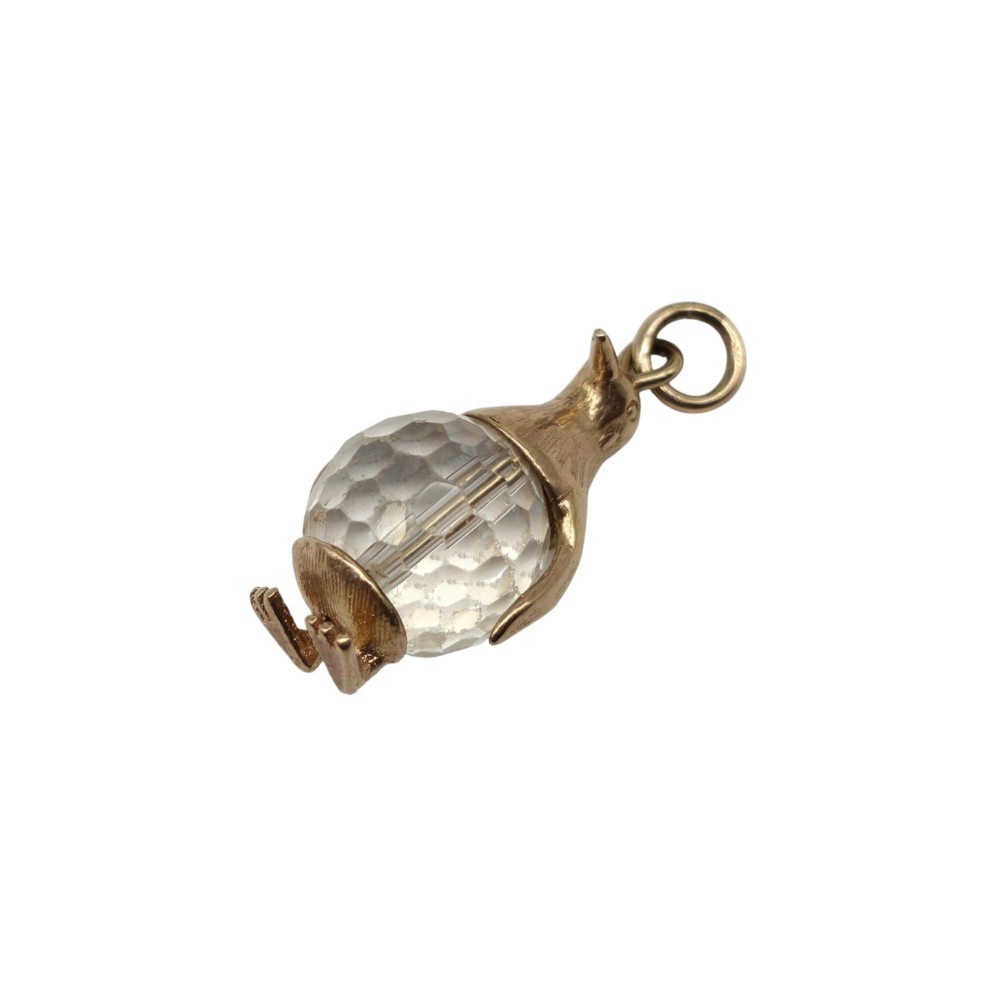 9ct 375 Yellow Gold Penguin Charm 1971 L 2.2 cm 5.5 g.