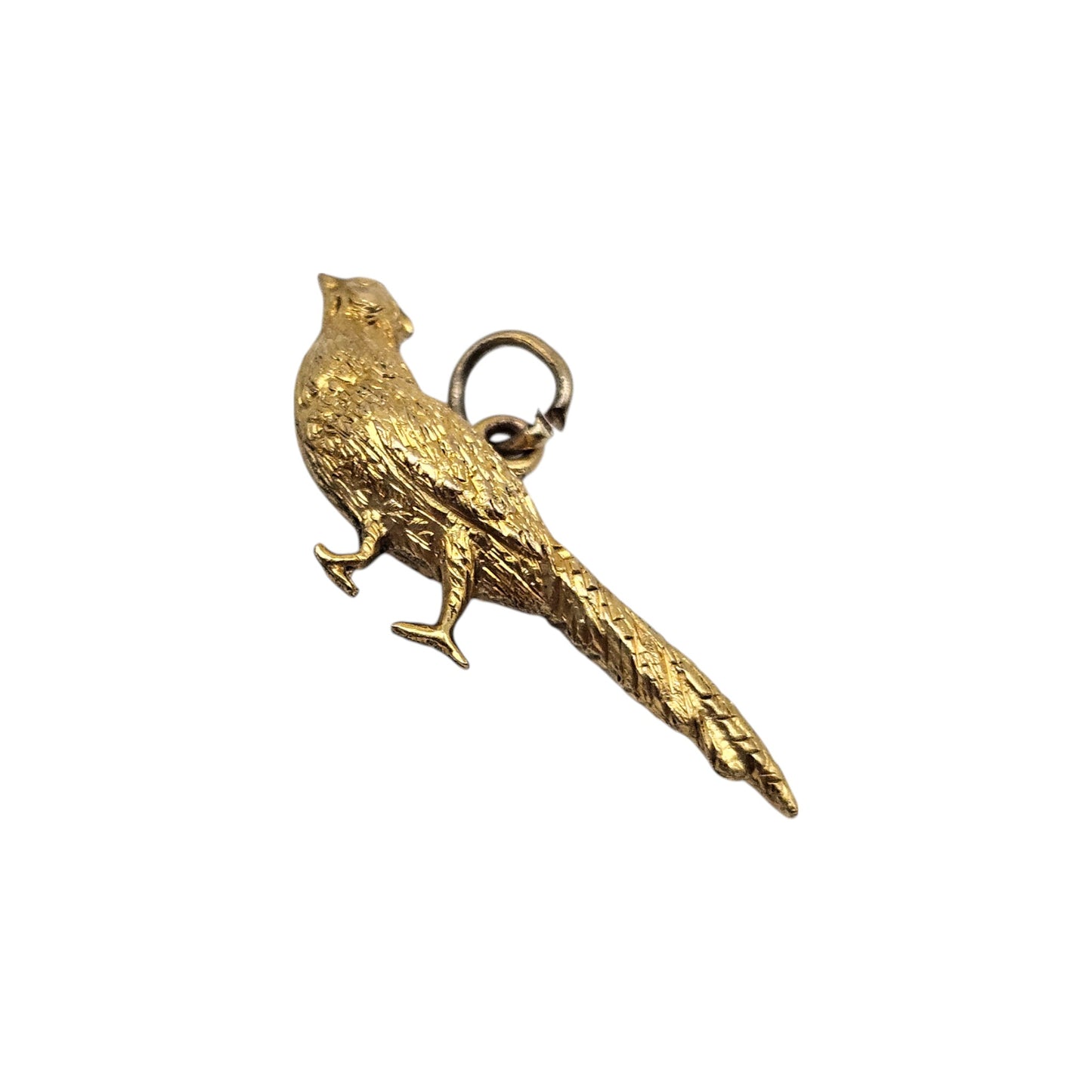 9ct Yellow Gold Pheasant Charm c.1960's L 2.5 cm 0.6 g.