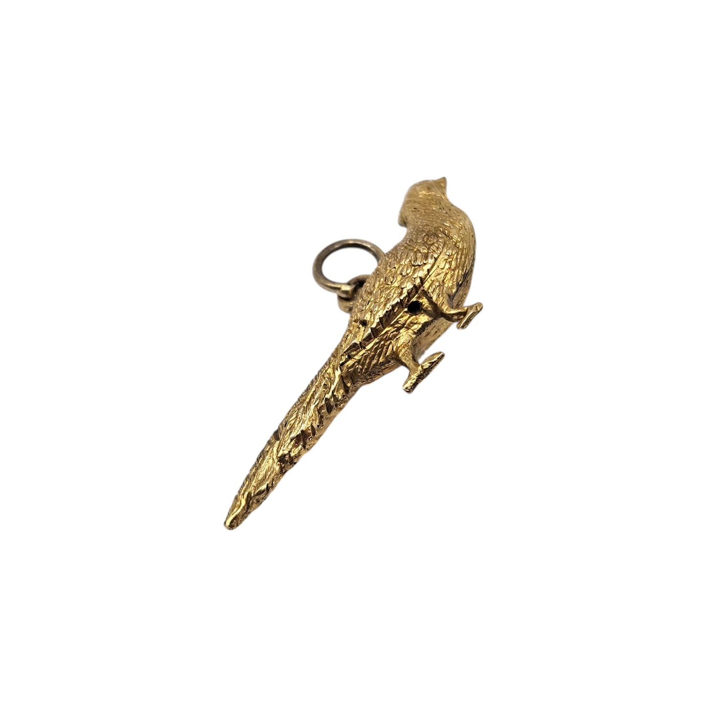 9ct Yellow Gold Pheasant Charm c.1960's L 2.5 cm 0.6 g.