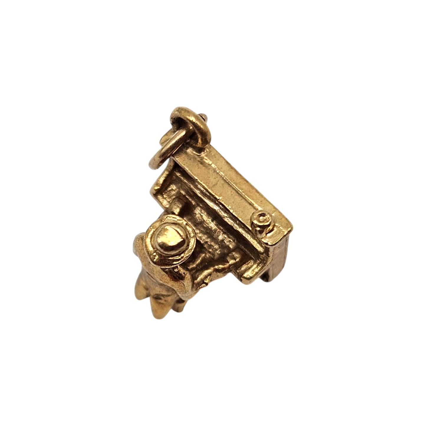 9ct 375 Yellow Gold Piano Player Charm 1978 L 1.1 cm 2.7 g.
