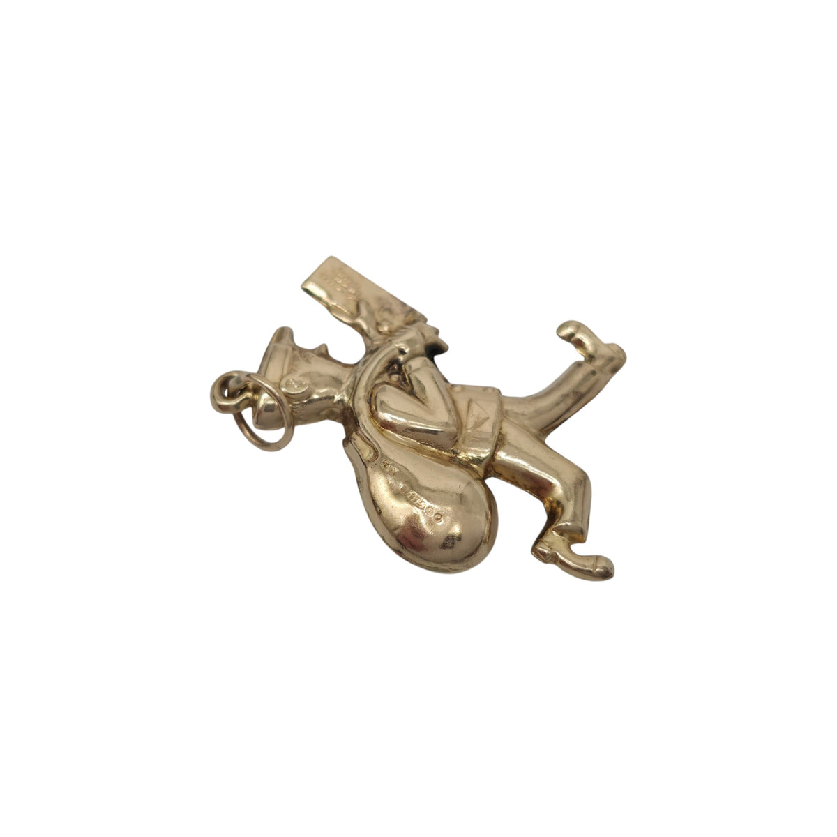 9ct 375 Yellow Gold Postman Charm 1972 L 2.3 cm 2.1 g.