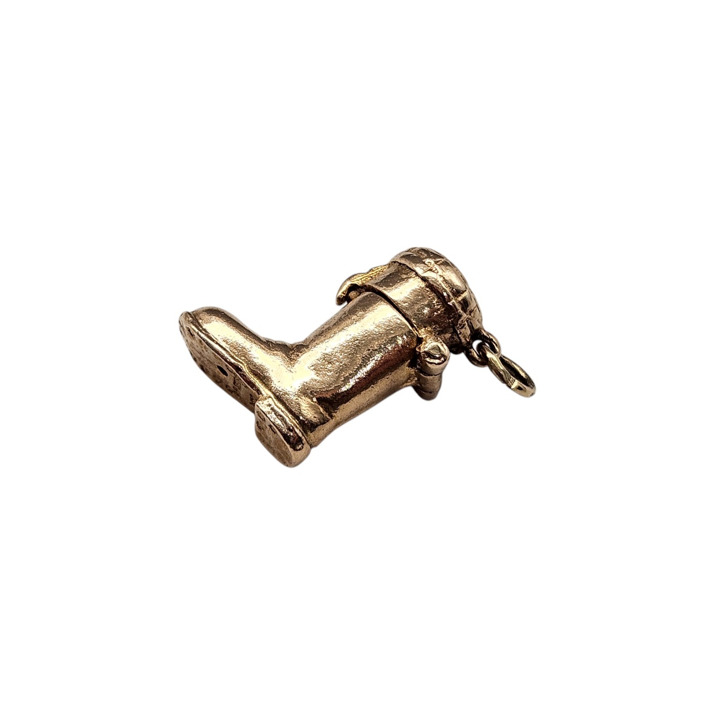 Cute 9ct 375 Yellow Gold Puss In Boot Opening Charm 1966 L 1.6 cm 4.0 g.