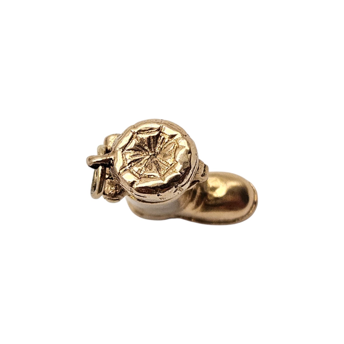 Cute 9ct 375 Yellow Gold Puss In Boot Opening Charm 1966 L 1.6 cm 4.0 g.