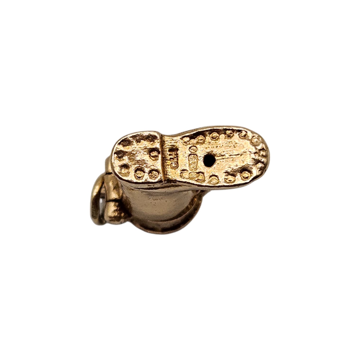 Cute 9ct 375 Yellow Gold Puss In Boot Opening Charm 1966 L 1.6 cm 4.0 g.