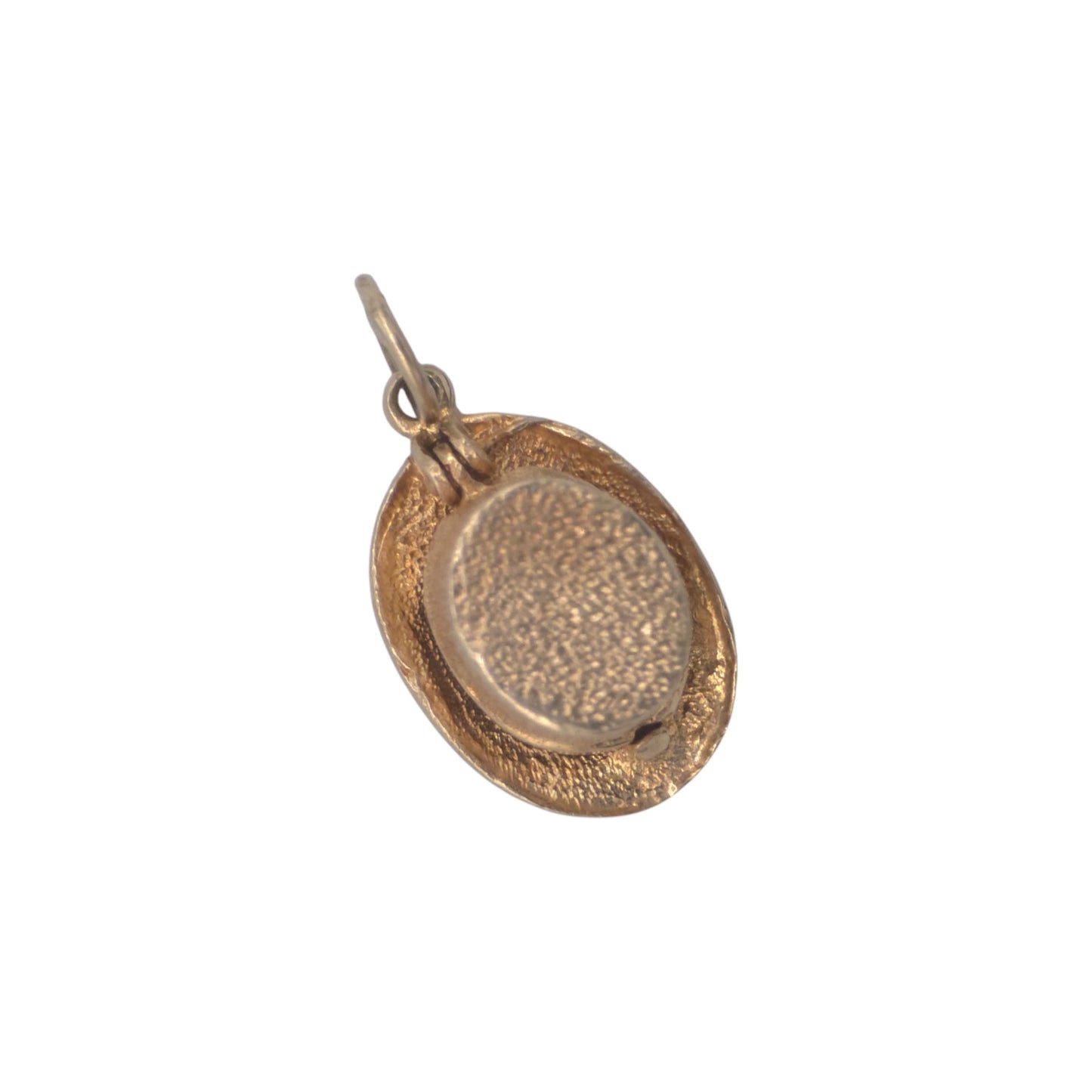 9ct 375 Yellow Gold & Enamel Rabbit Inside Magic Hat Opening Charm 1979 L 1.6 cm 3.2 g.