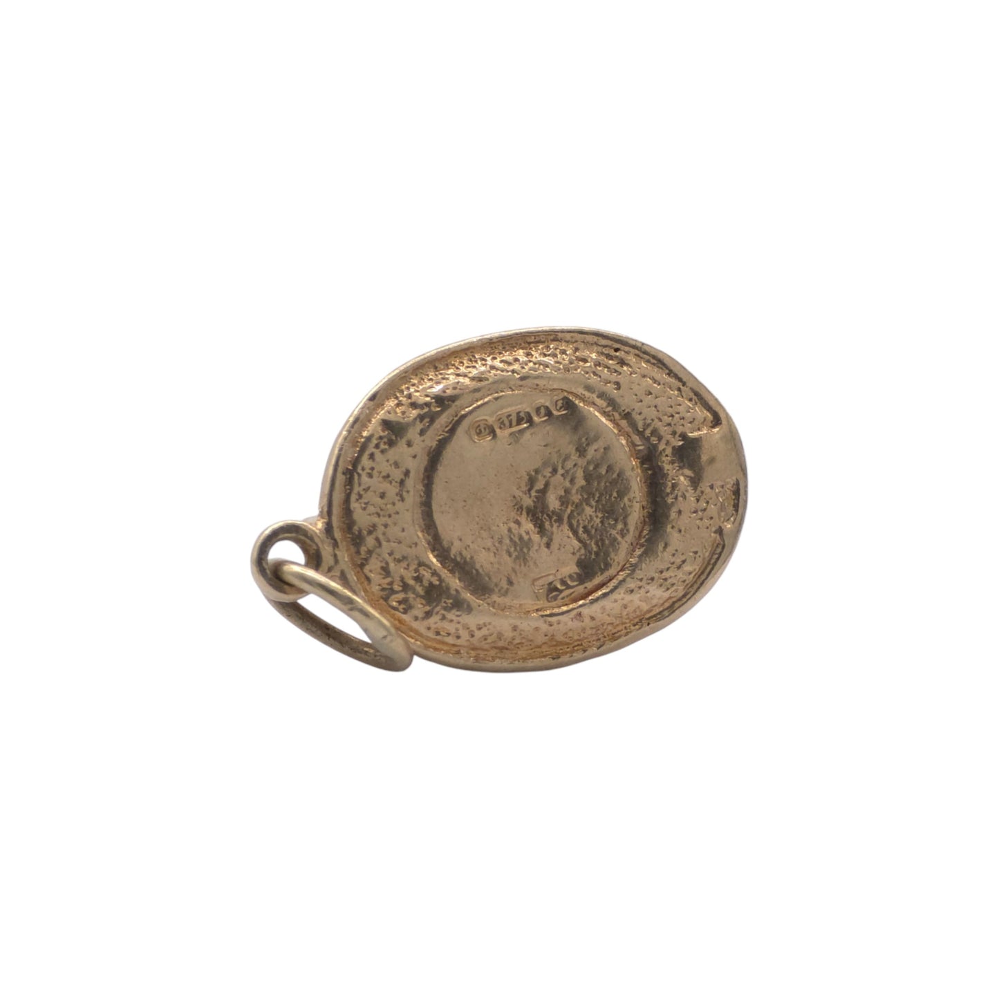 9ct 375 Yellow Gold & Enamel Rabbit Inside Magic Hat Opening Charm 1979 L 1.6 cm 3.2 g.