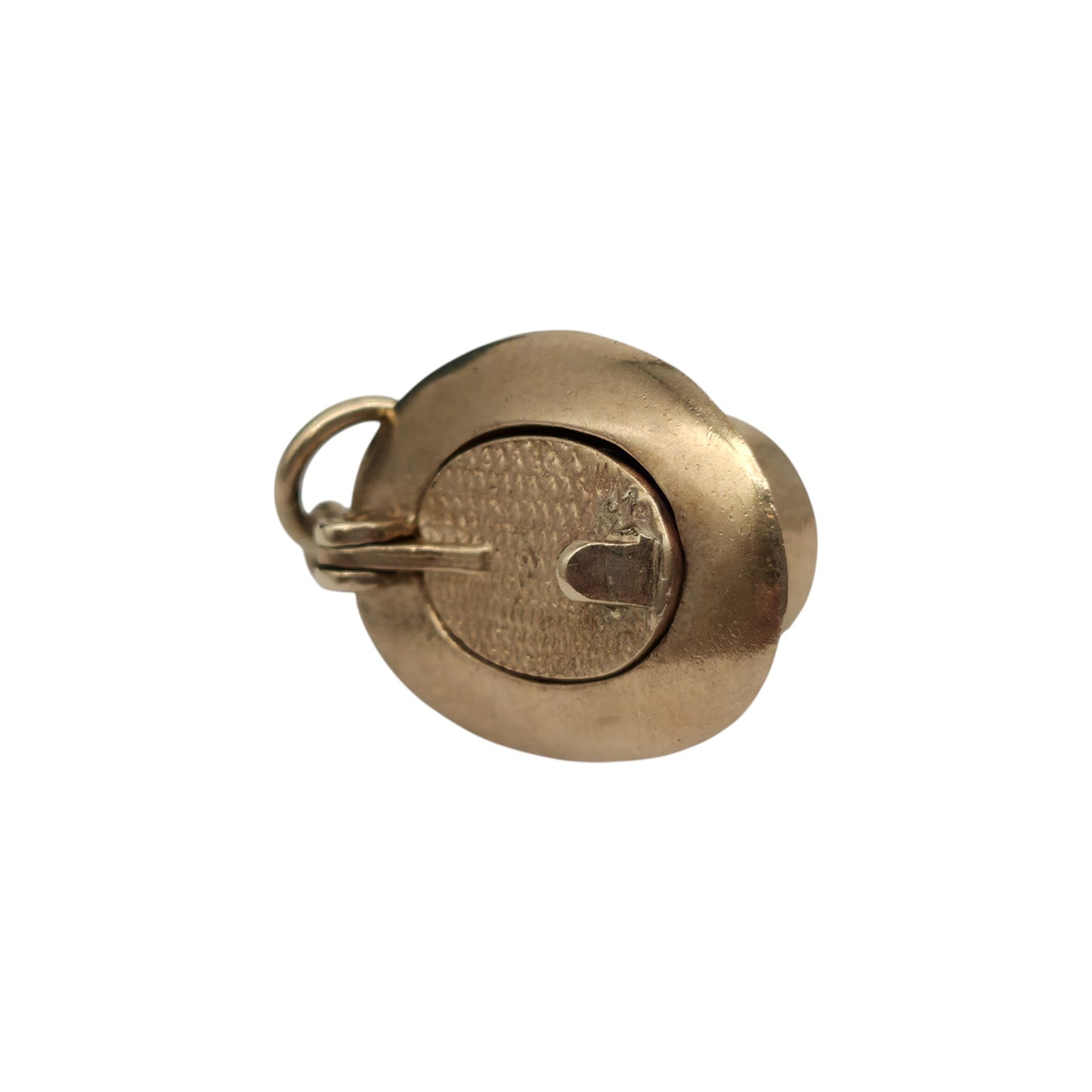 9ct 375 Yellow Gold & Enamel Rabbit Inside Magic Hat Opening Charm 2000 L 1.7 cm 3.7 g.