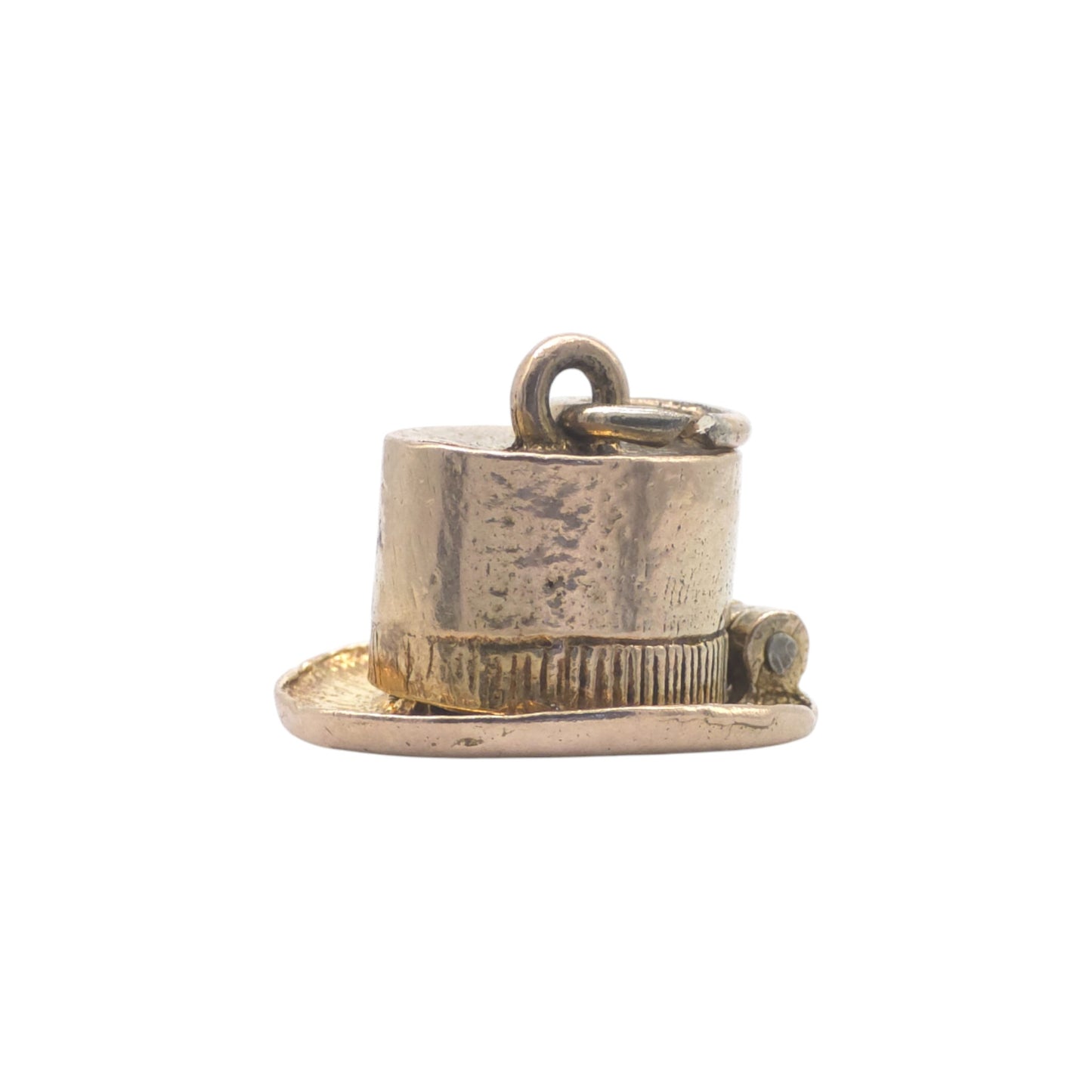 9ct 375 Yellow Gold Rabbit Inside Magic Hat Opening Charm 1963 L 1.5 cm 4.0 g.