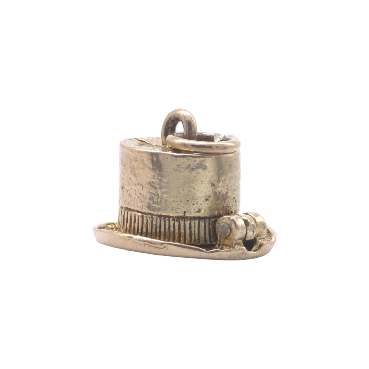 9ct 375 Yellow Gold Rabbit Inside Magic Hat Opening Charm 1963 L 1.5 cm 4.0 g.