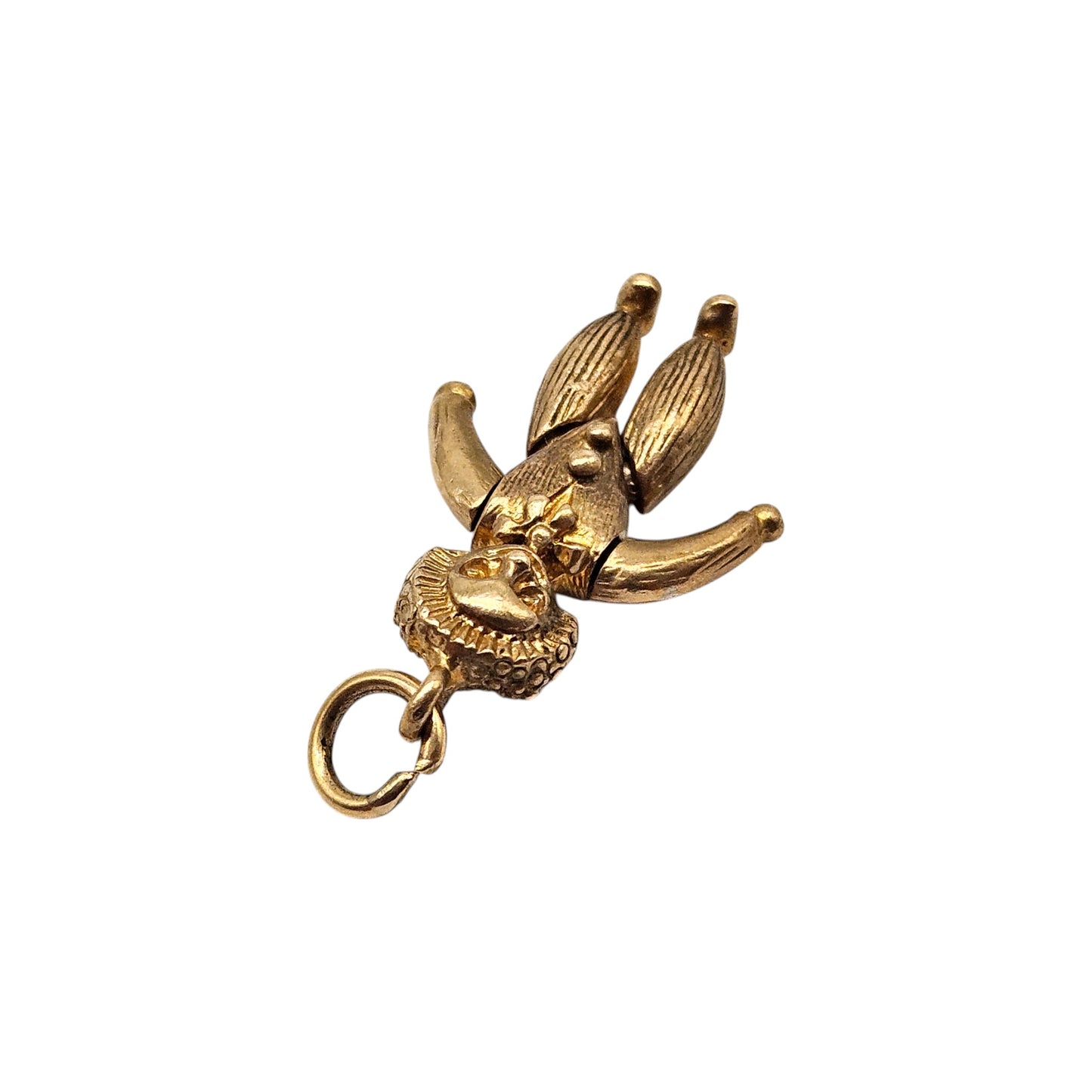 9ct 375 Yellow Gold Articulated Rag Doll Charm 1965 L 2.1 cm 4.1 g.