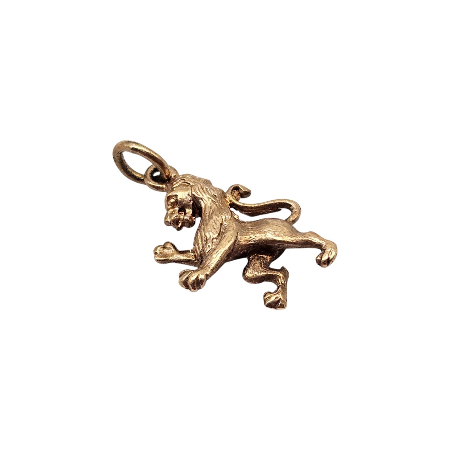 9ct 375 Yellow Gold Rampant Lion Charm 1964 L 1.4 cm 1.7 g.
