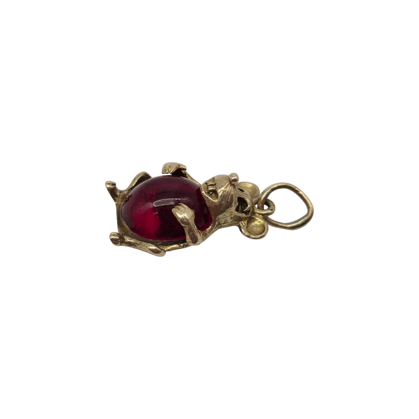9ct 375 Yellow Gold Rat Charm c.1990 L 1.5 cm 2.2 g.