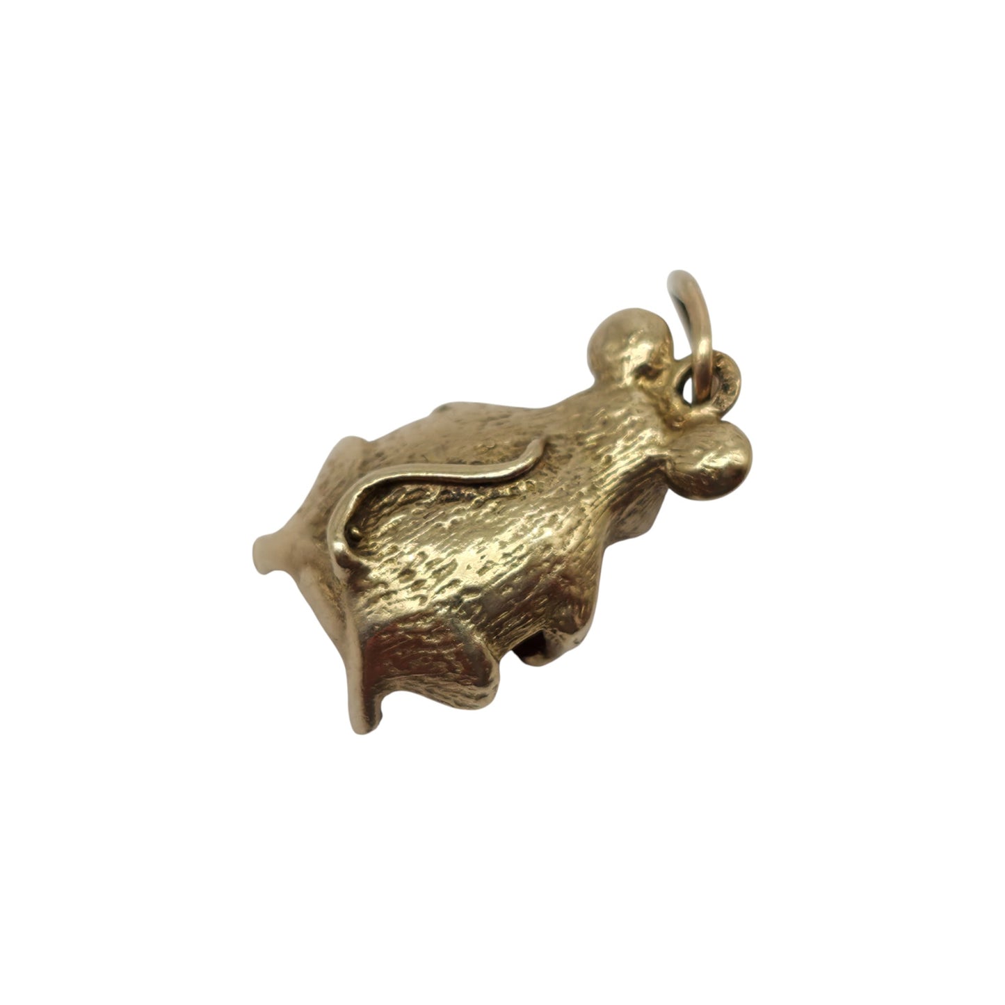 9ct 375 Yellow Gold Rat Charm c.1990 L 1.5 cm 2.2 g.