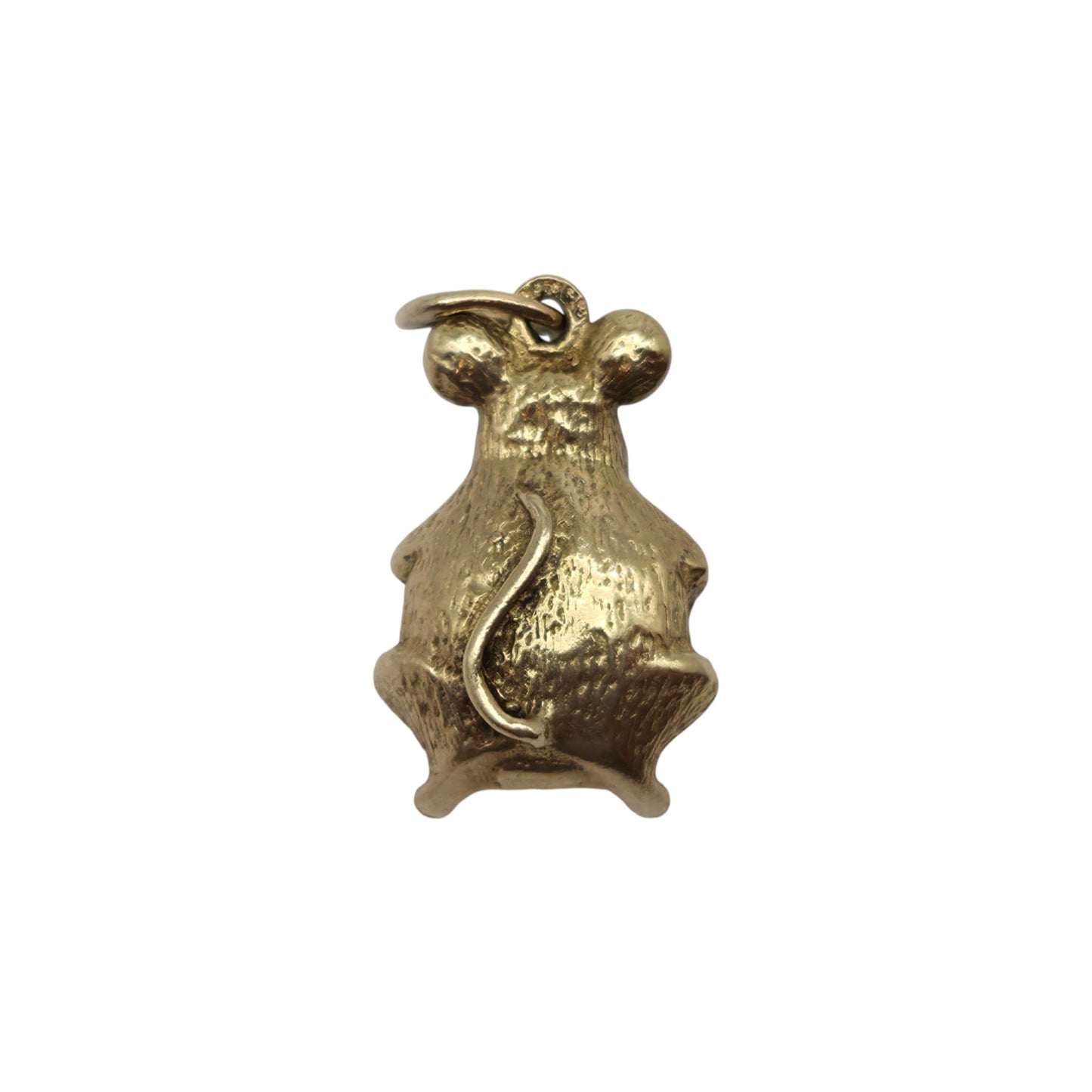 9ct 375 Yellow Gold Rat Charm c.1990 L 1.5 cm 2.2 g.