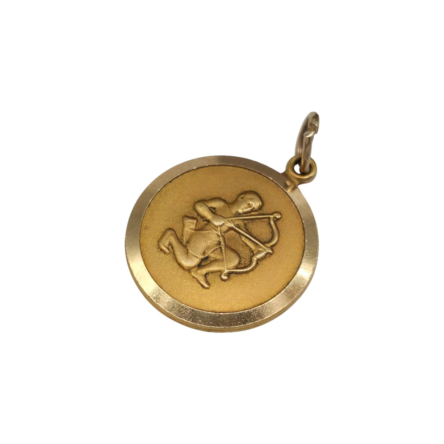9ct 375 Yellow Gold Sagittarius Charm 1971 L 1.3 cm 1.9 g.