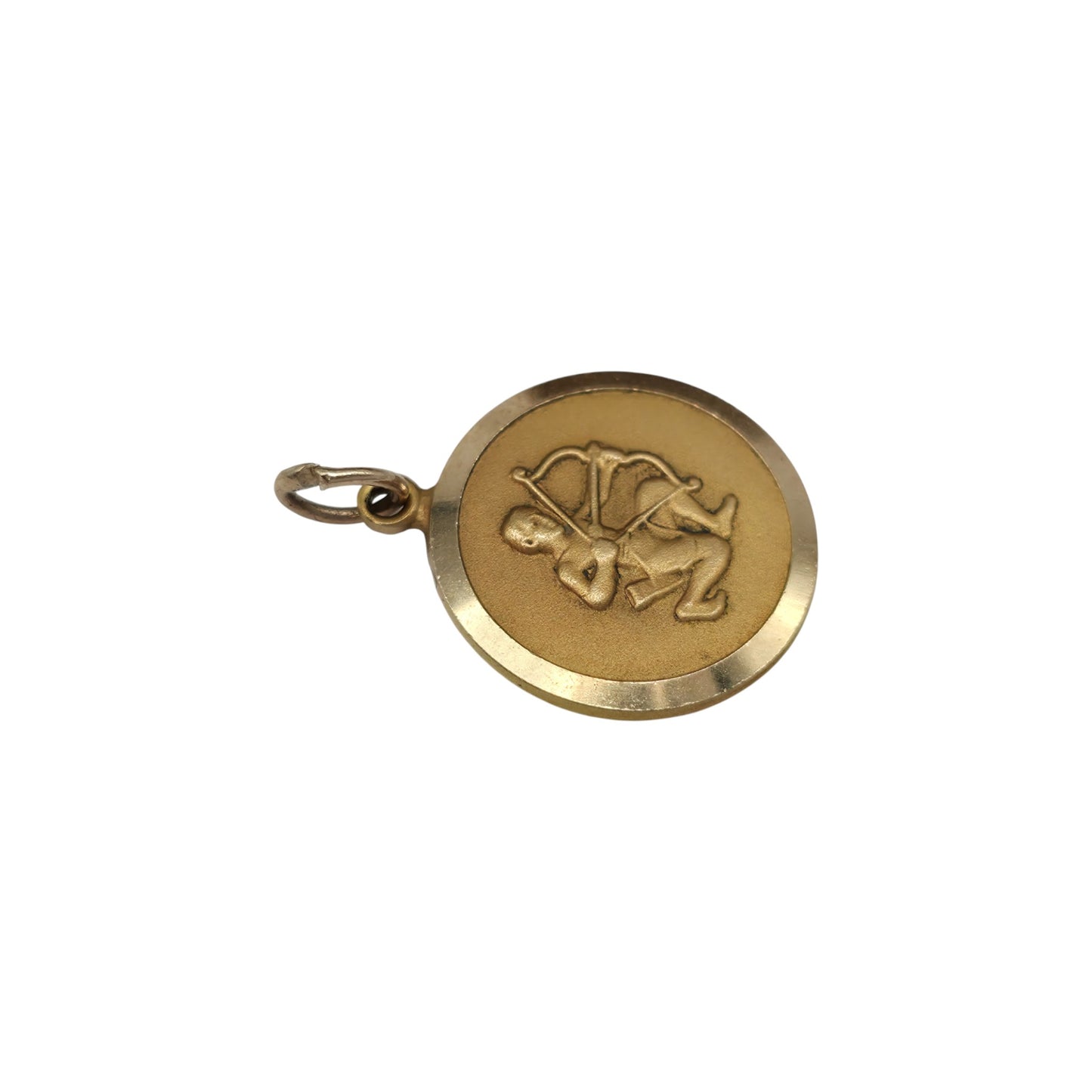 9ct 375 Yellow Gold Sagittarius Charm 1971 L 1.3 cm 1.9 g.