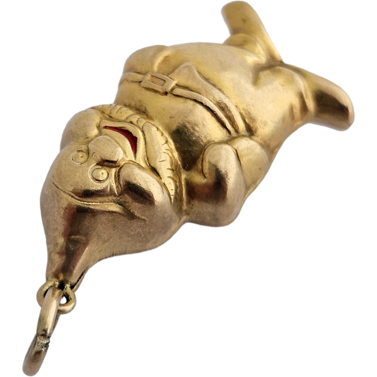 Georg Jensen 9ct 375 Yellow Gold Santa Claus Charm 1968 L 2.5 cm 2.7 g
