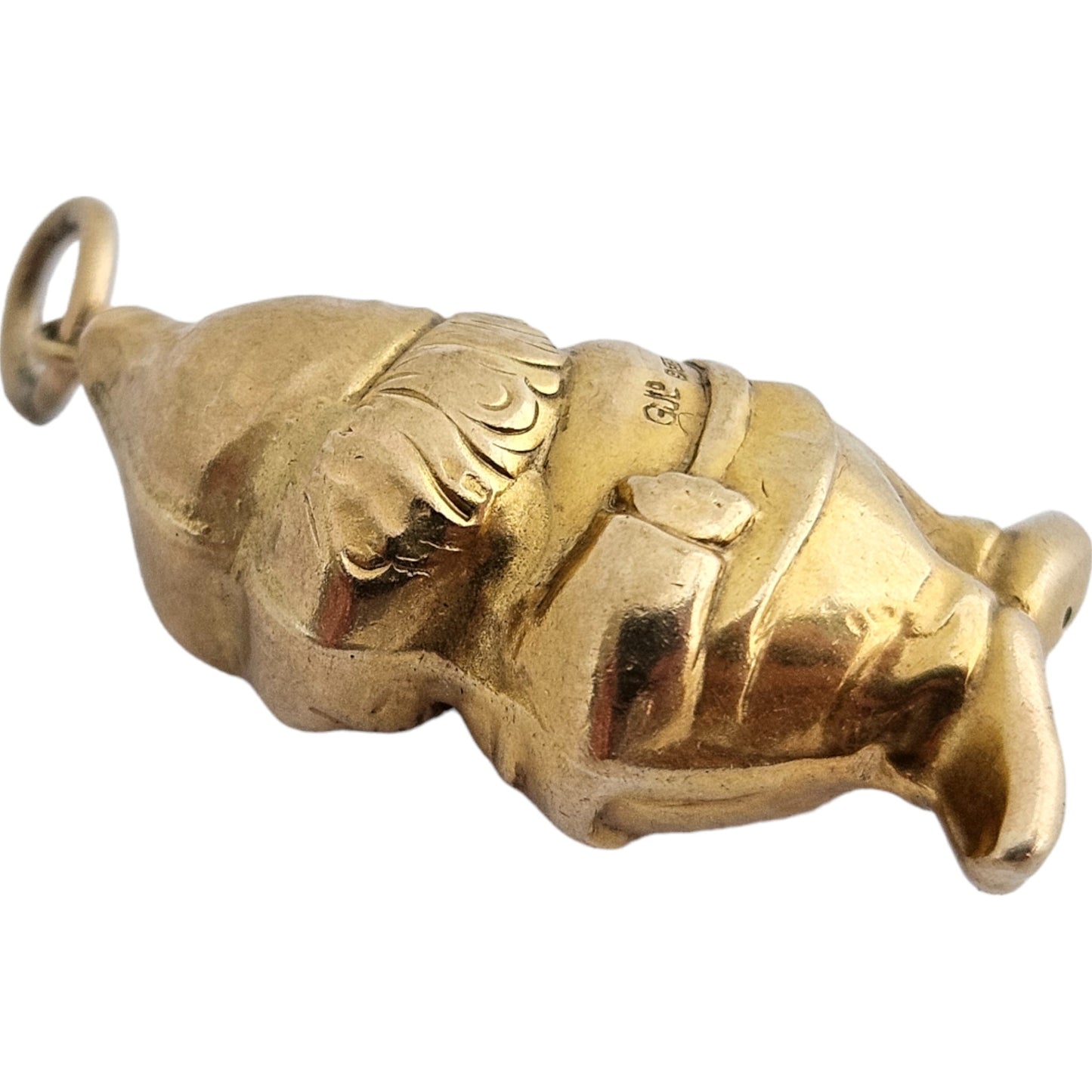 Georg Jensen 9ct 375 Yellow Gold Santa Claus Charm 1968 L 2.5 cm 2.7 g