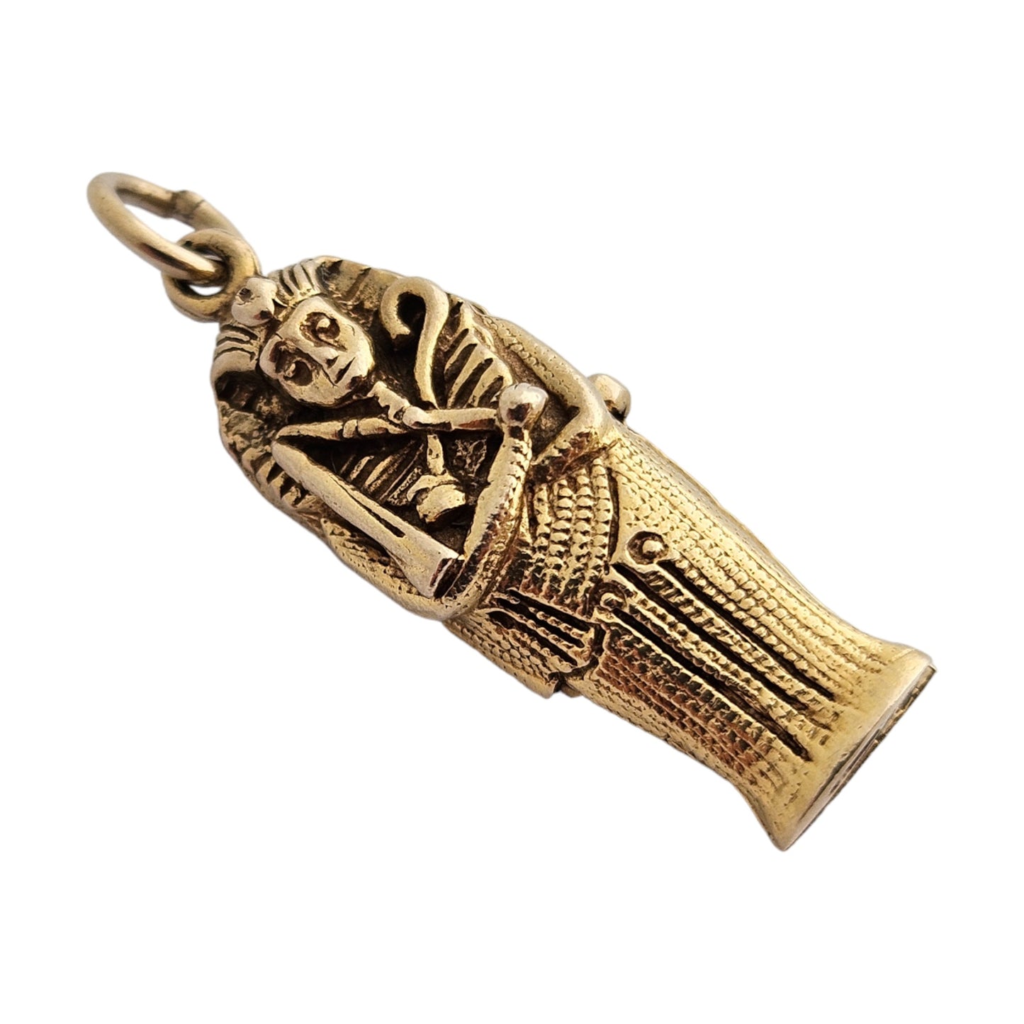 9ct 375 Yellow Gold Sarcophagus Opening Charm 1972 L 2.4 cm 4.7 g