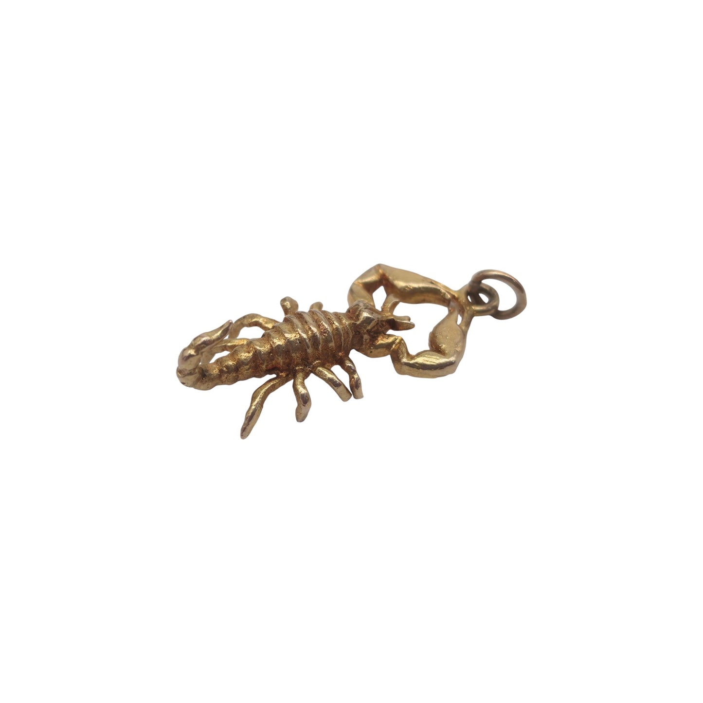 9ct 375 Yellow Gold Scorpion Charm 1963 L 2.4 cm 3.2 g.