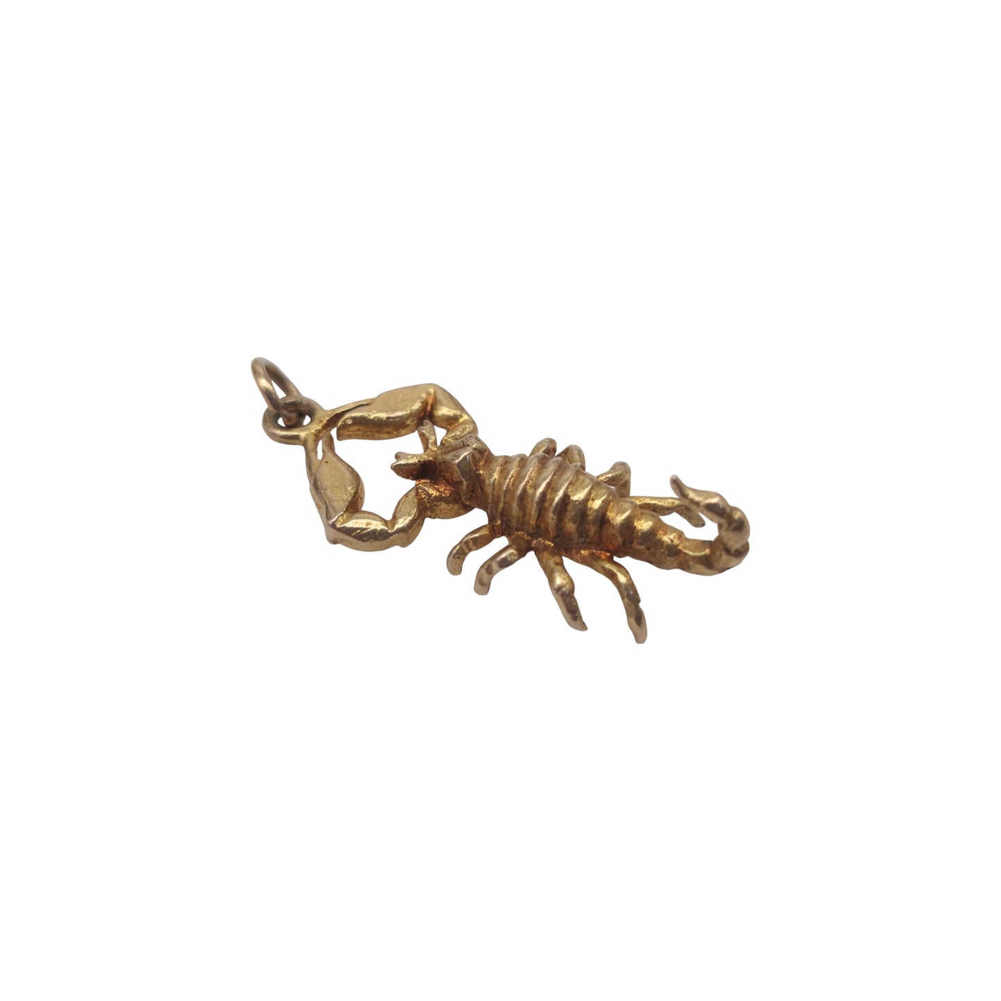 9ct 375 Yellow Gold Scorpion Charm 1963 L 2.4 cm 3.2 g.
