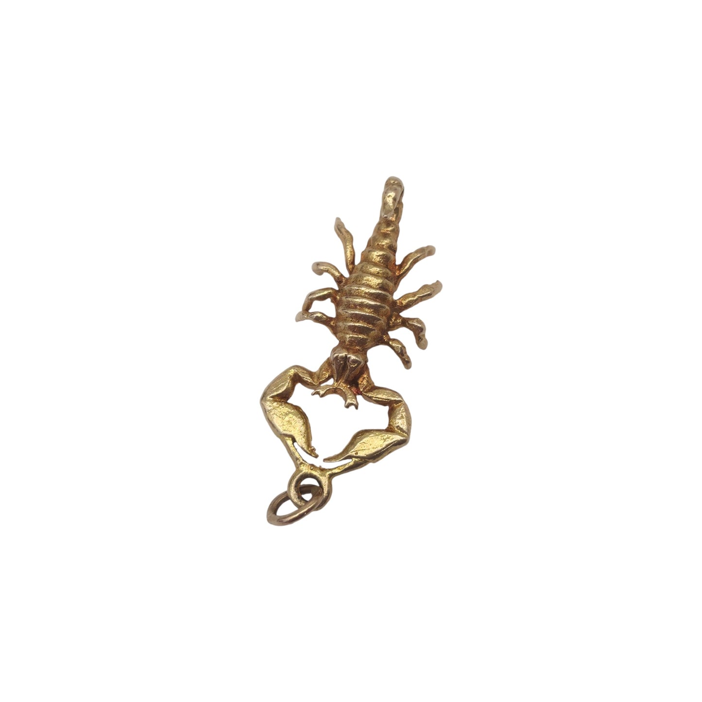 9ct 375 Yellow Gold Scorpion Charm 1963 L 2.4 cm 3.2 g.