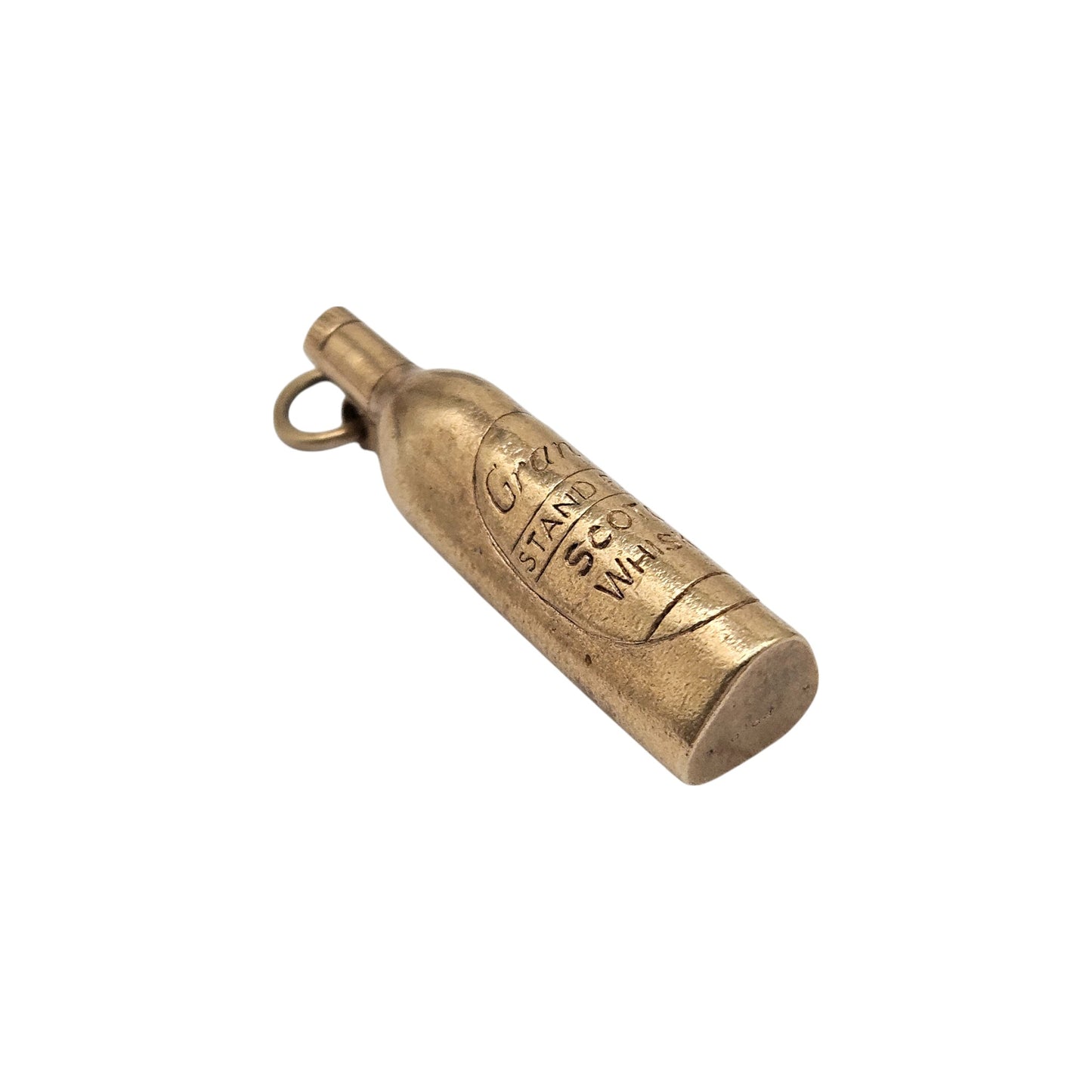 9ct 375 Yellow Gold Scotch Whisky Bottle Charm L 3.2 cm 5.6 g.
