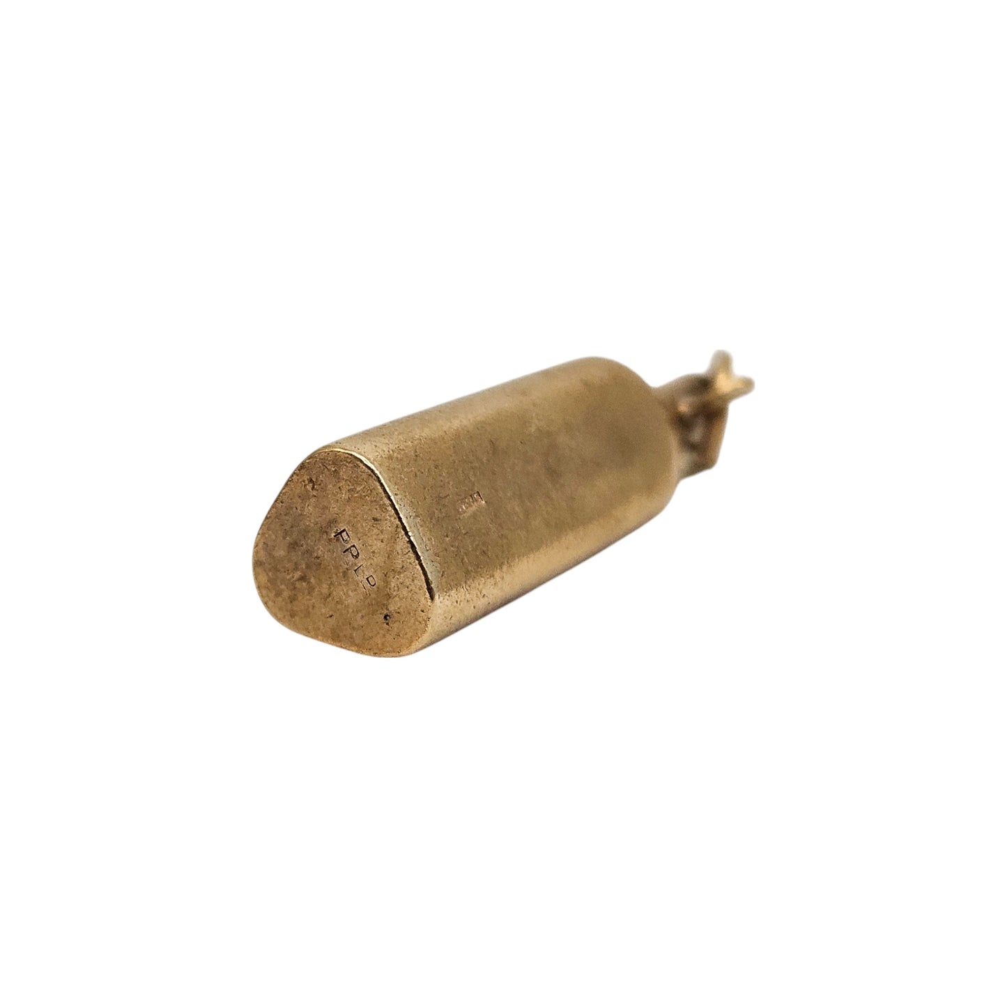 9ct 375 Yellow Gold Scotch Whisky Bottle Charm L 3.2 cm 5.6 g.