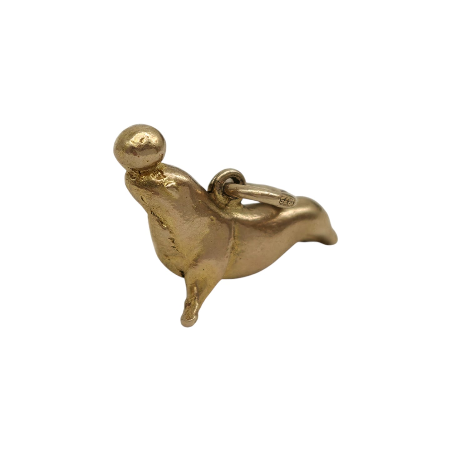 9ct 375 Yellow Gold Seal Charm 1949 L 1.4 cm 2.6 g.