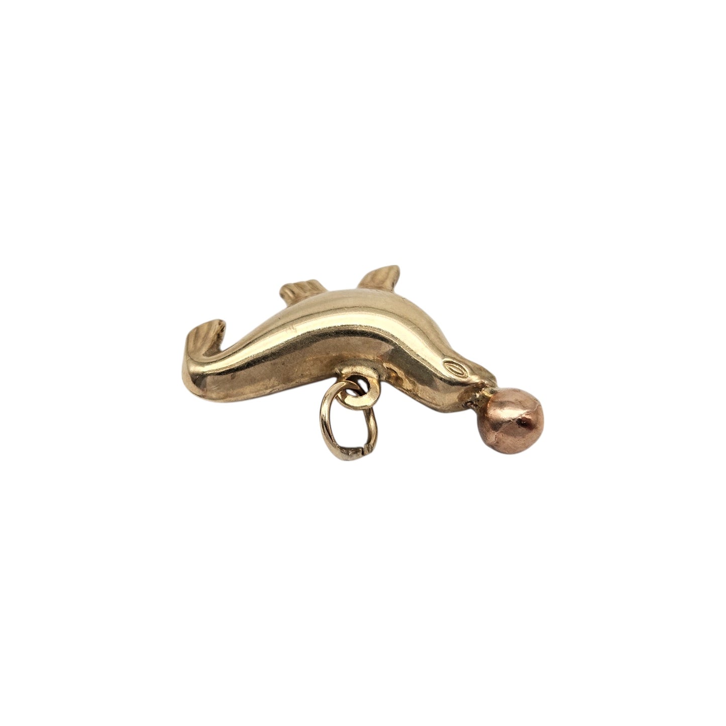 9ct Yellow Gold Seal Charm L 1.9 cm 1.2 g.