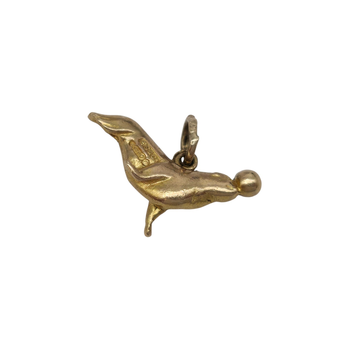 9ct 375 Yellow Gold Seal Charm 1949 L 1.4 cm 2.6 g.