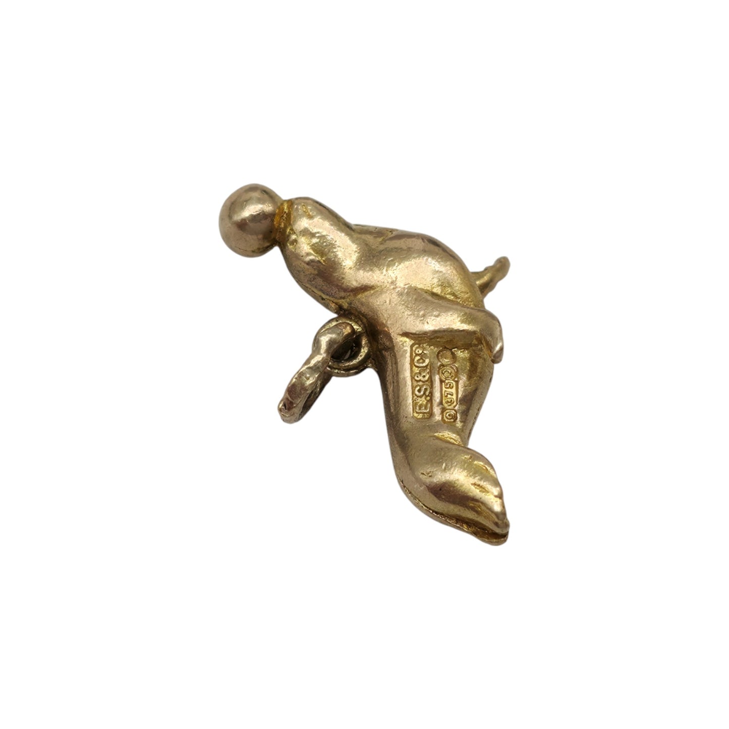 9ct 375 Yellow Gold Seal Charm 1949 L 1.4 cm 2.6 g.
