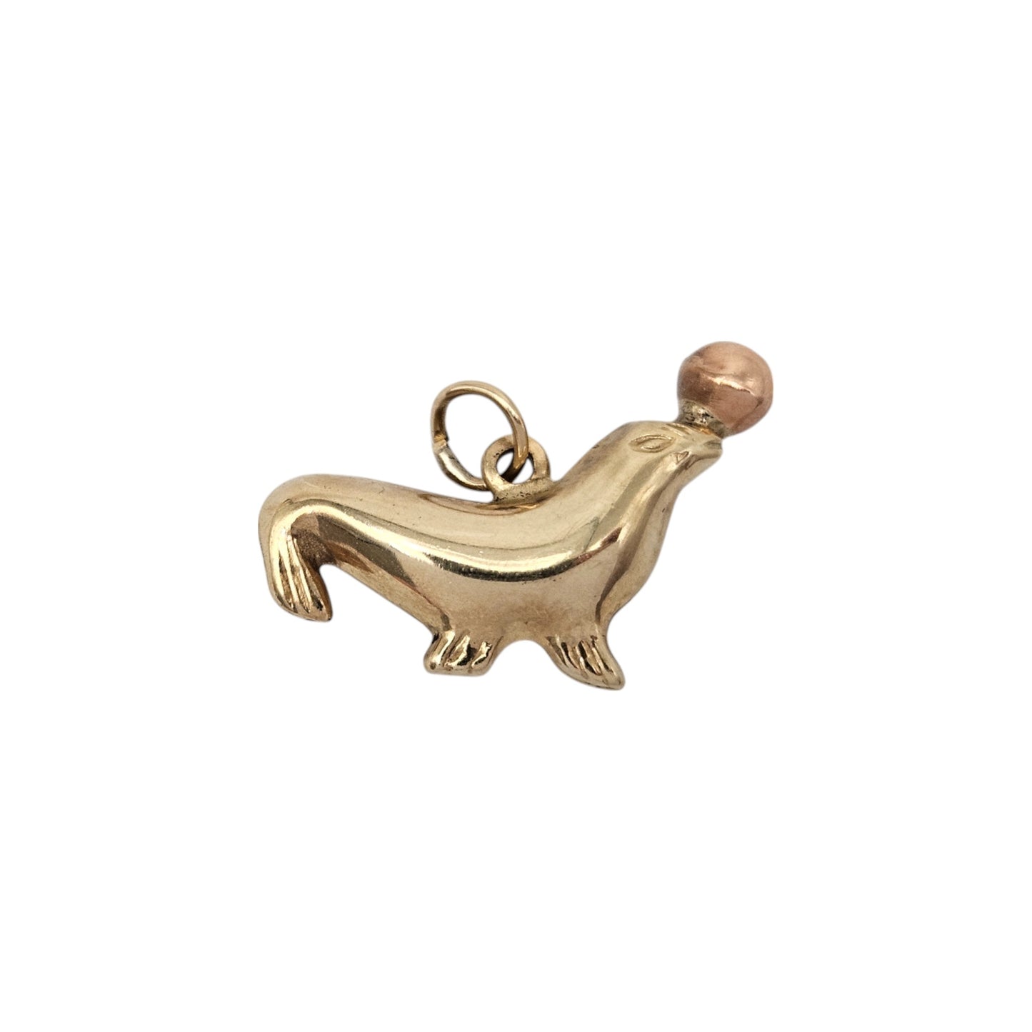 9ct Yellow Gold Seal Charm L 1.9 cm 1.2 g.