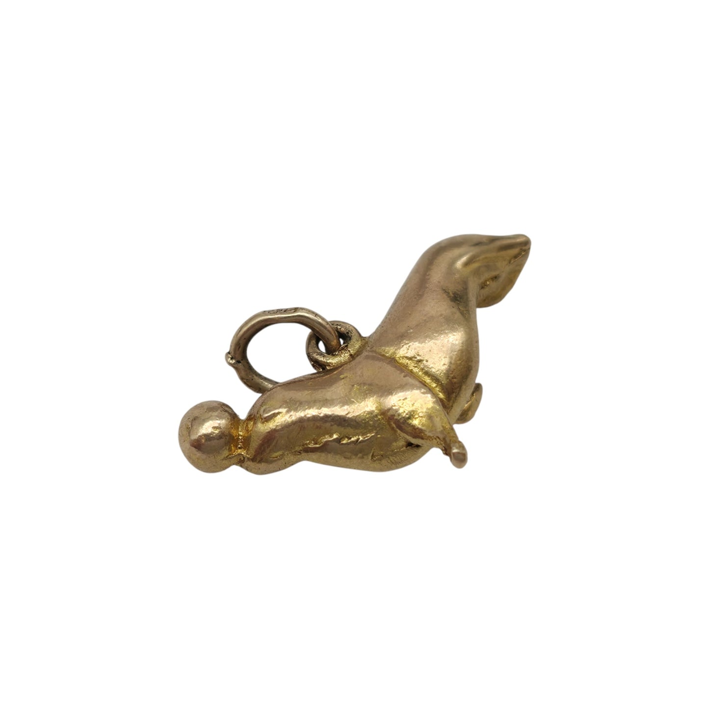 9ct 375 Yellow Gold Seal Charm 1949 L 1.4 cm 2.6 g.