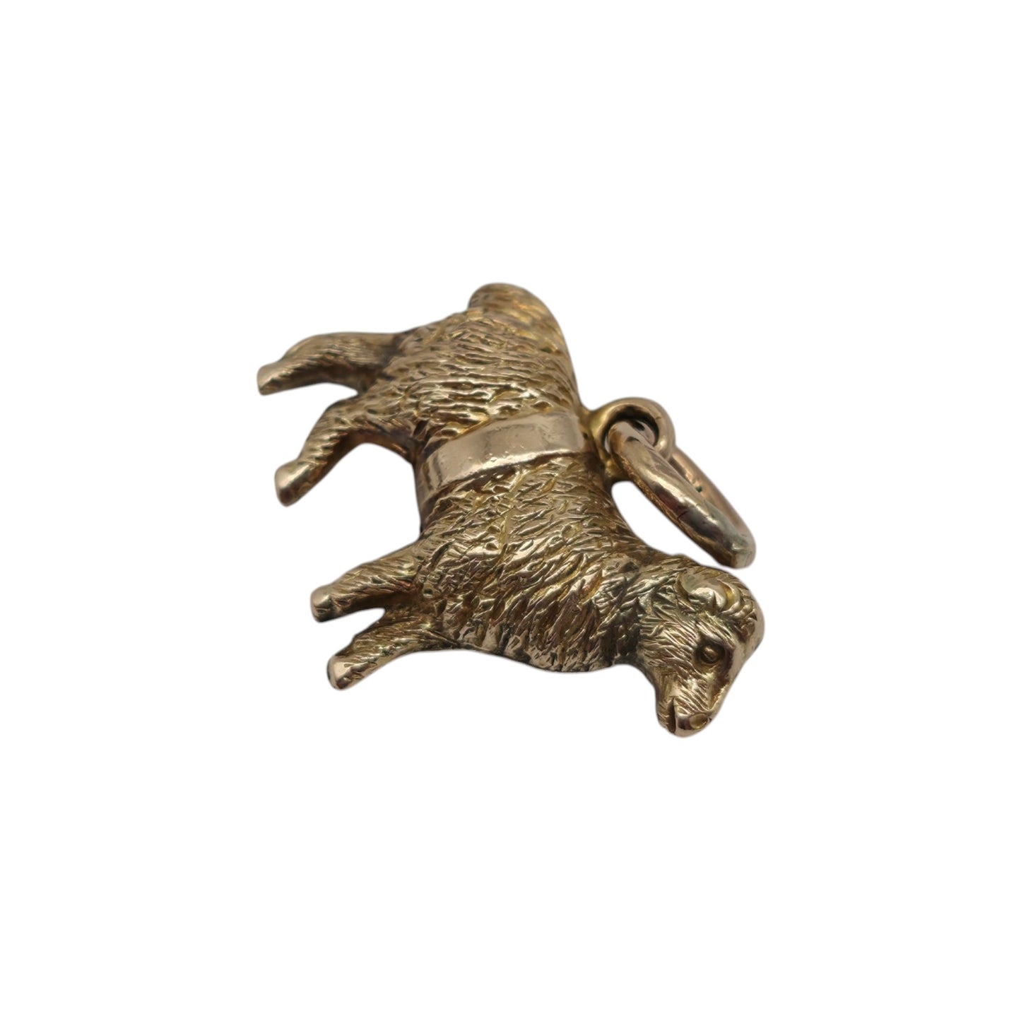 Antique 9ct Gold Sheep Charm c.1900 L 1.8 cm 1.2 g.