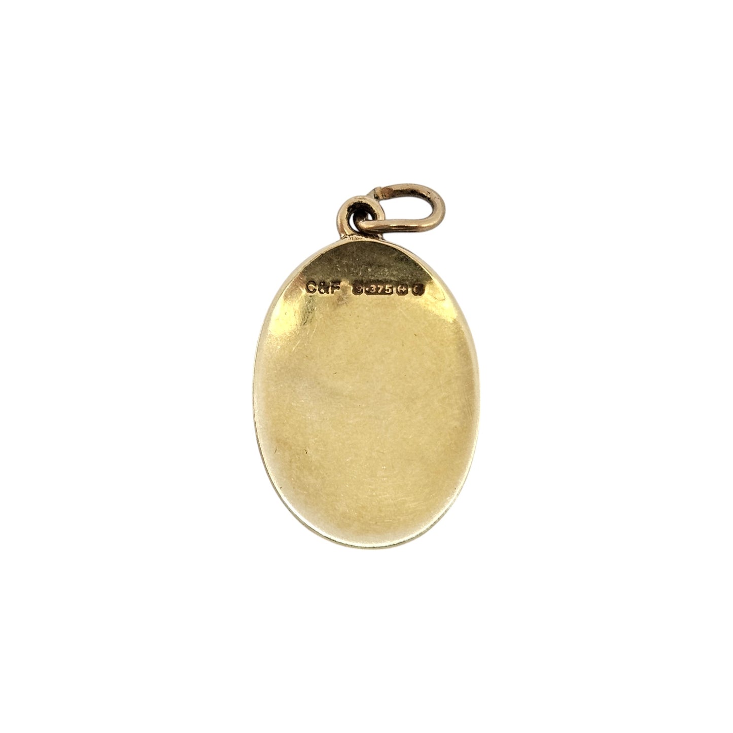 9ct 375 Yellow Gold & Enamel Snake Charm 1952 L 1.7 cm 2.0 g.