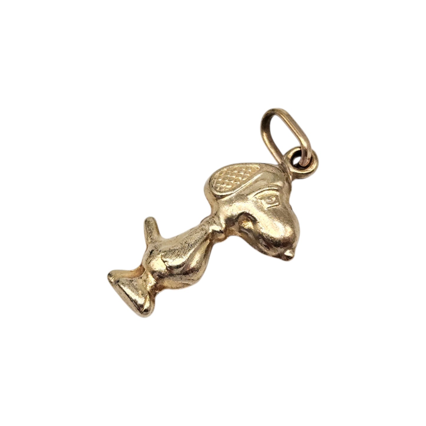 9ct 375 Yellow Gold Snoopy Dog Charm 1.8 cm 0.9 g.
