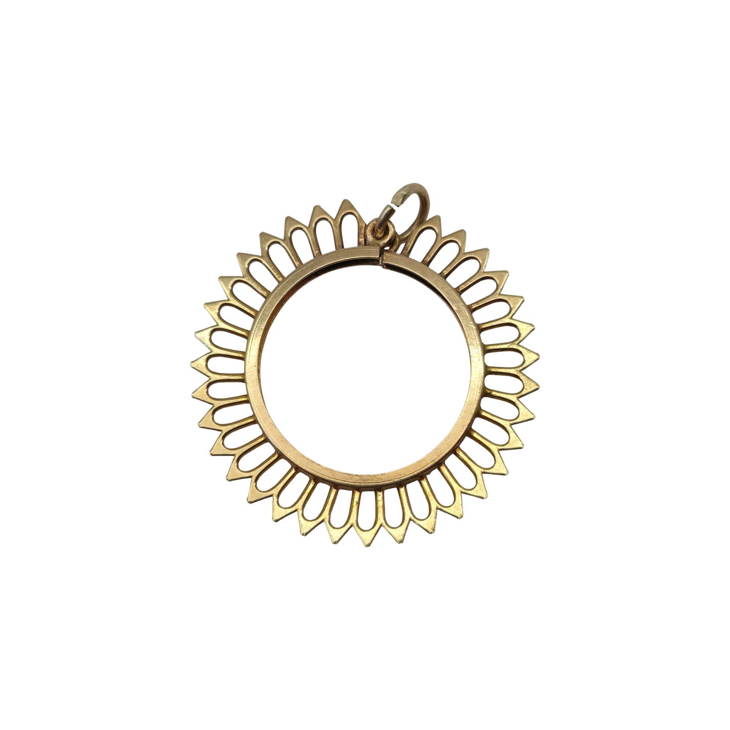 9ct 375 Yellow Gold Full Sovereign Coin Mount Pendant