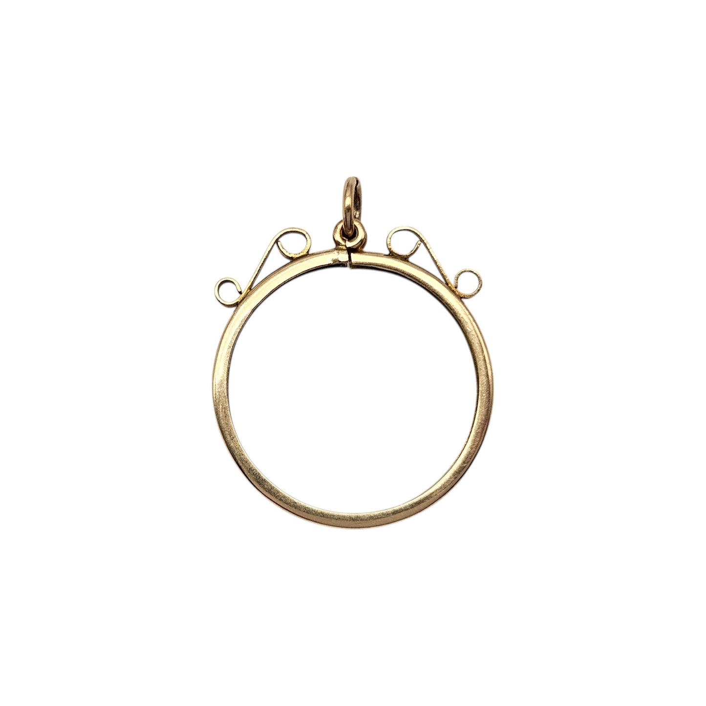 9ct Yellow Gold Full Sovereign Mount Pendant L 2.4 cm 0.9 g.