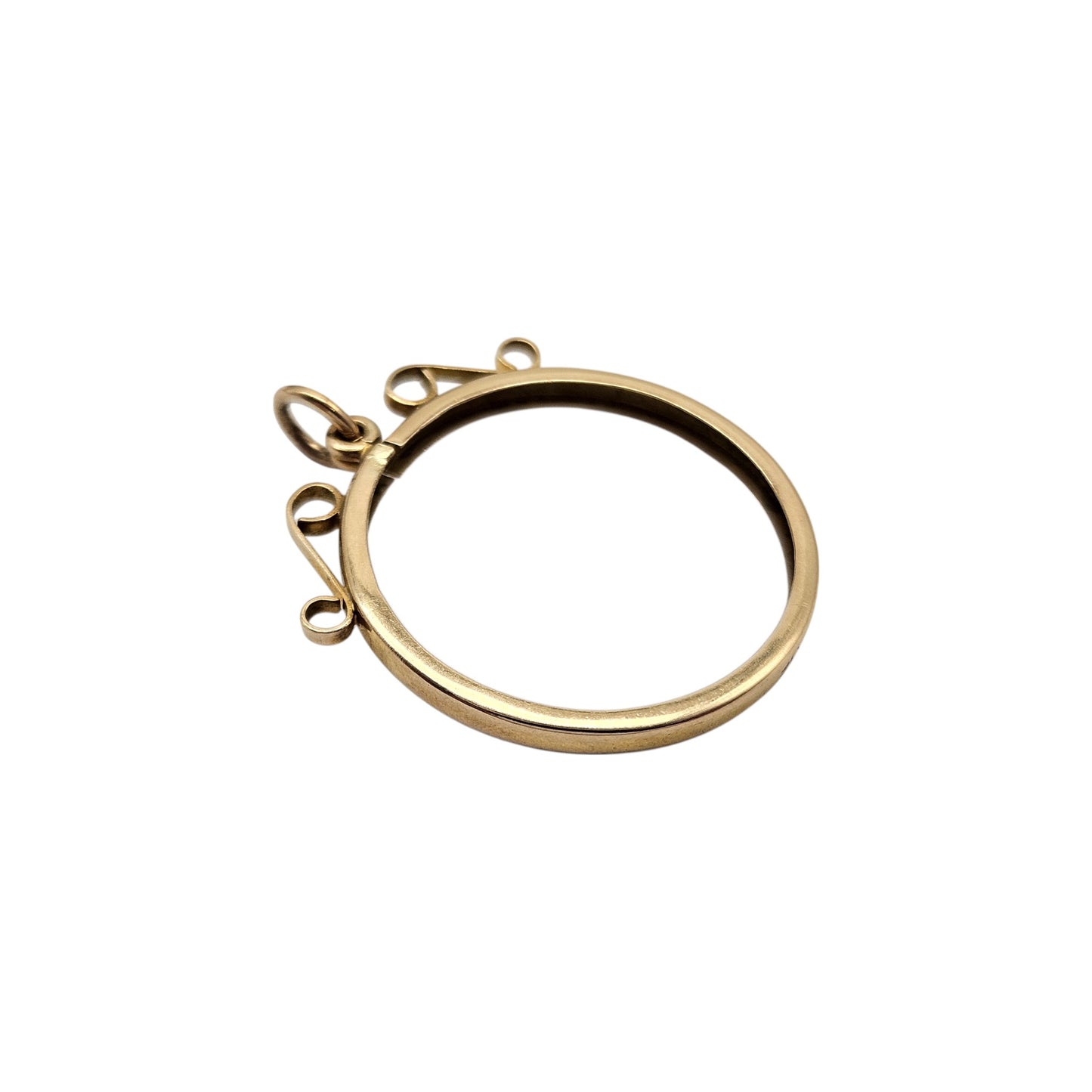 9ct Yellow Gold Full Sovereign Mount Pendant L 2.4 cm 0.9 g.