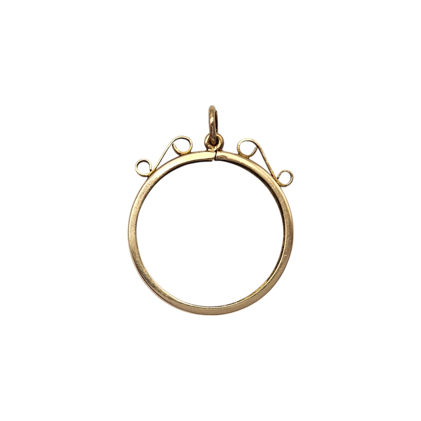 9ct Yellow Gold Full Sovereign Mount Pendant L 2.4 cm 0.9 g.