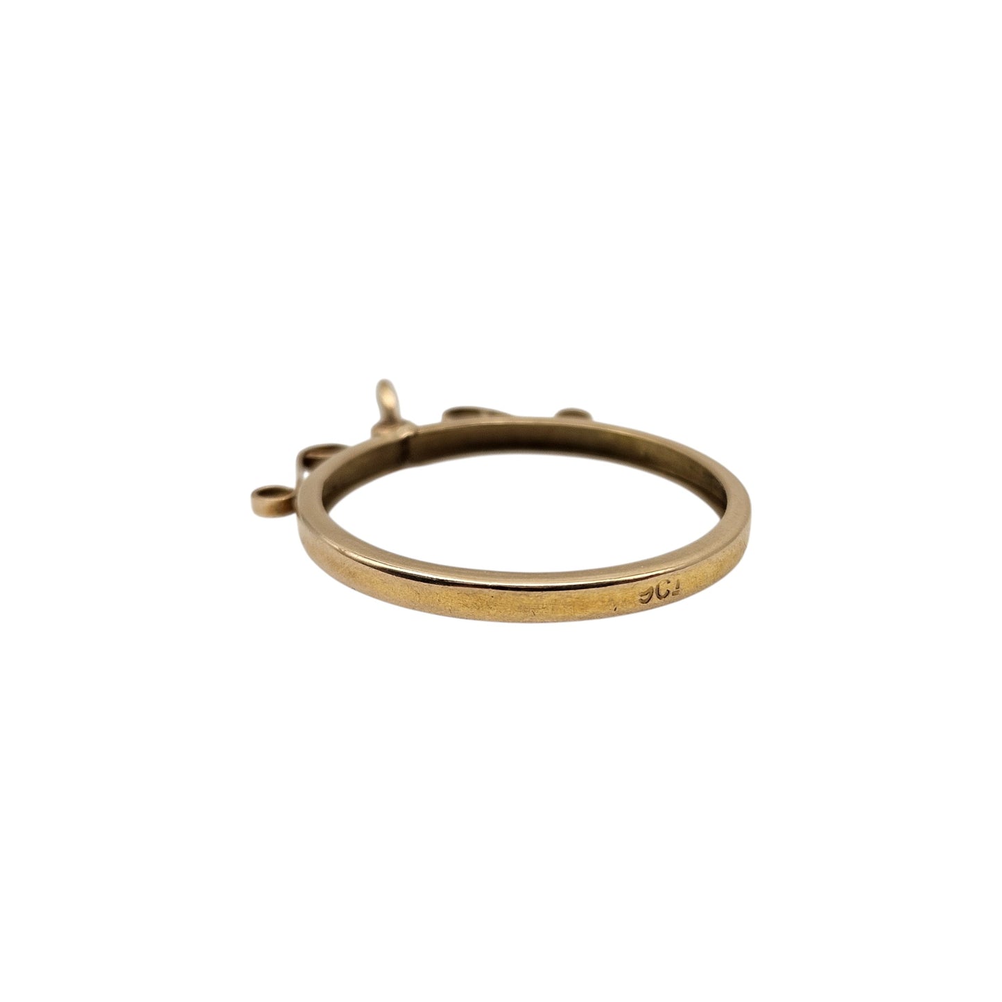 9ct Yellow Gold Full Sovereign Mount Pendant L 2.4 cm 0.9 g.