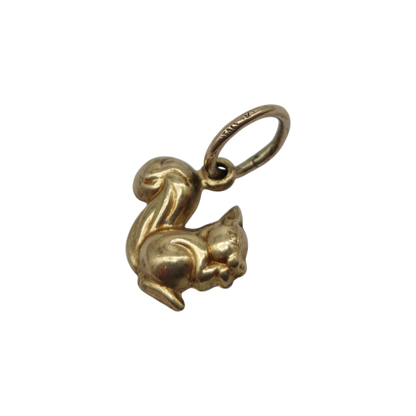 9ct Yellow Gold Squirrel Charm L 1.0 cm 0.6 g.