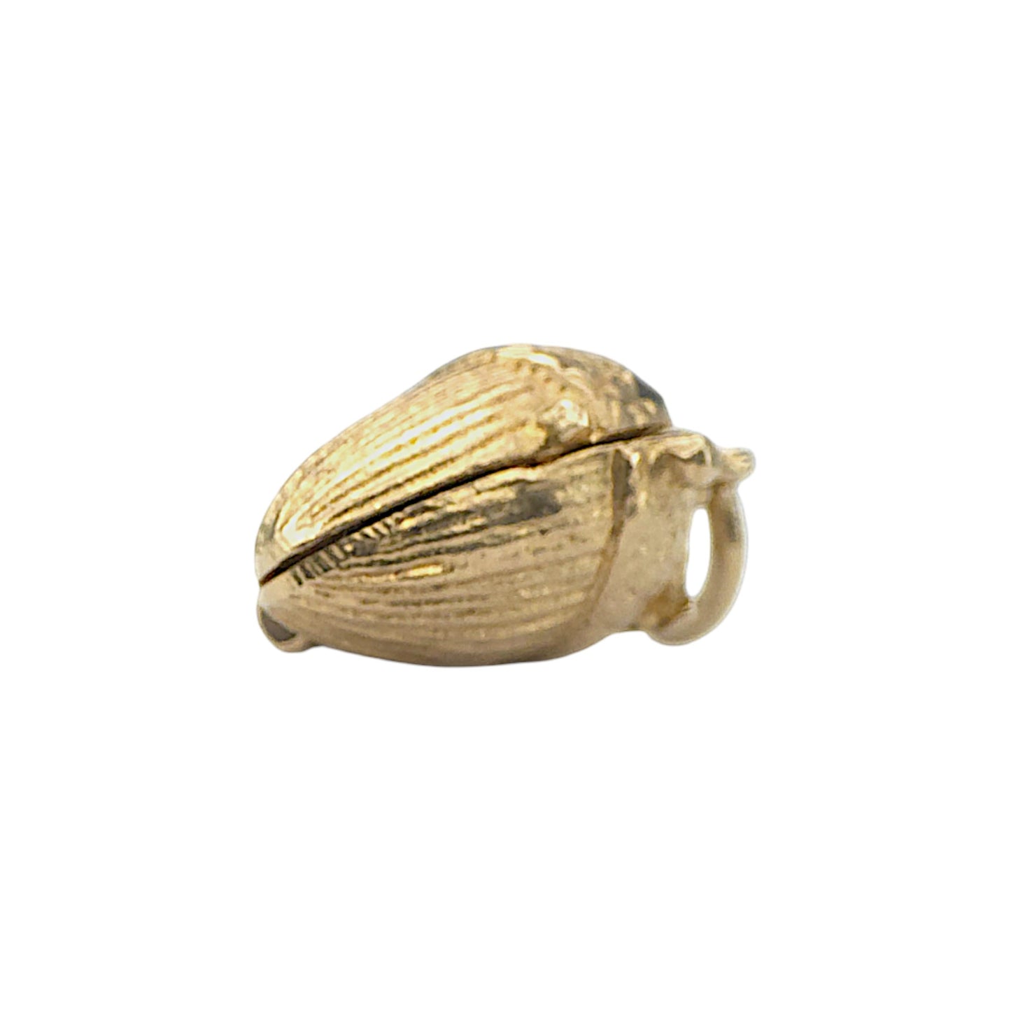 Rare 9ct 375 Yellow Gold & Enamel Squirrel Inside Acorn Opening Charm 1970