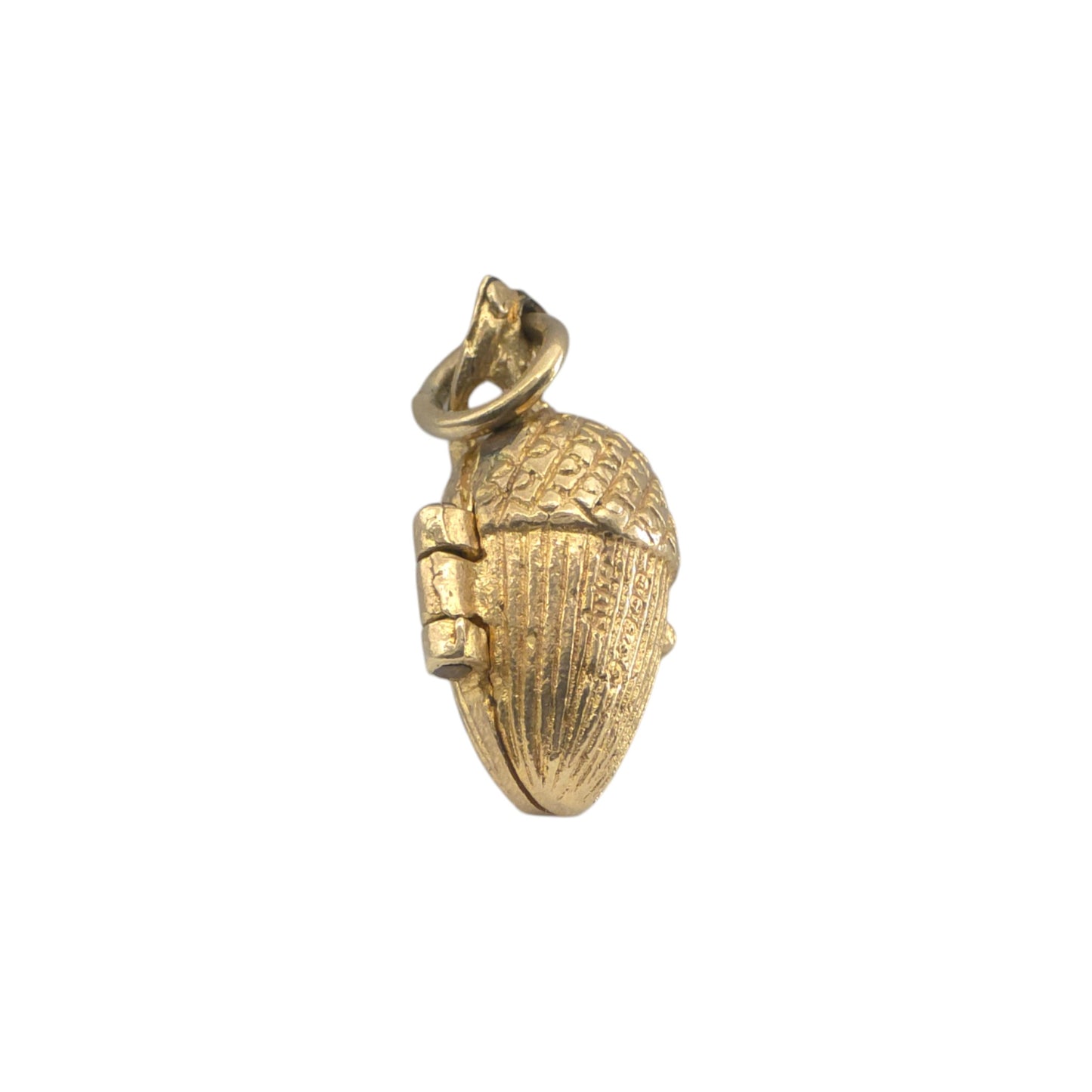 Rare 9ct 375 Yellow Gold & Enamel Squirrel Inside Acorn Opening Charm 1970